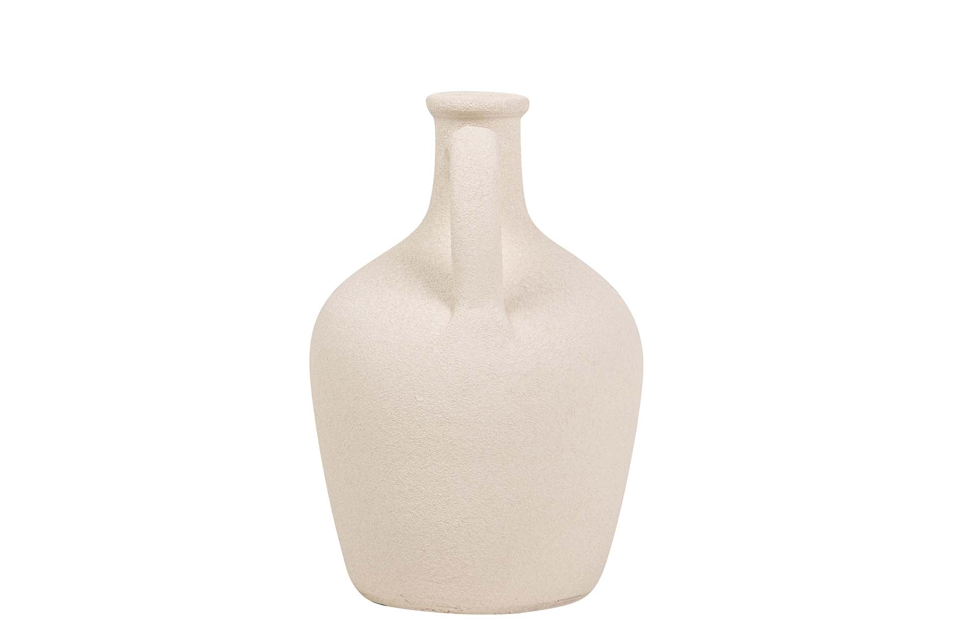 BEIGE CERAMIC VASE 17x17x30 CM