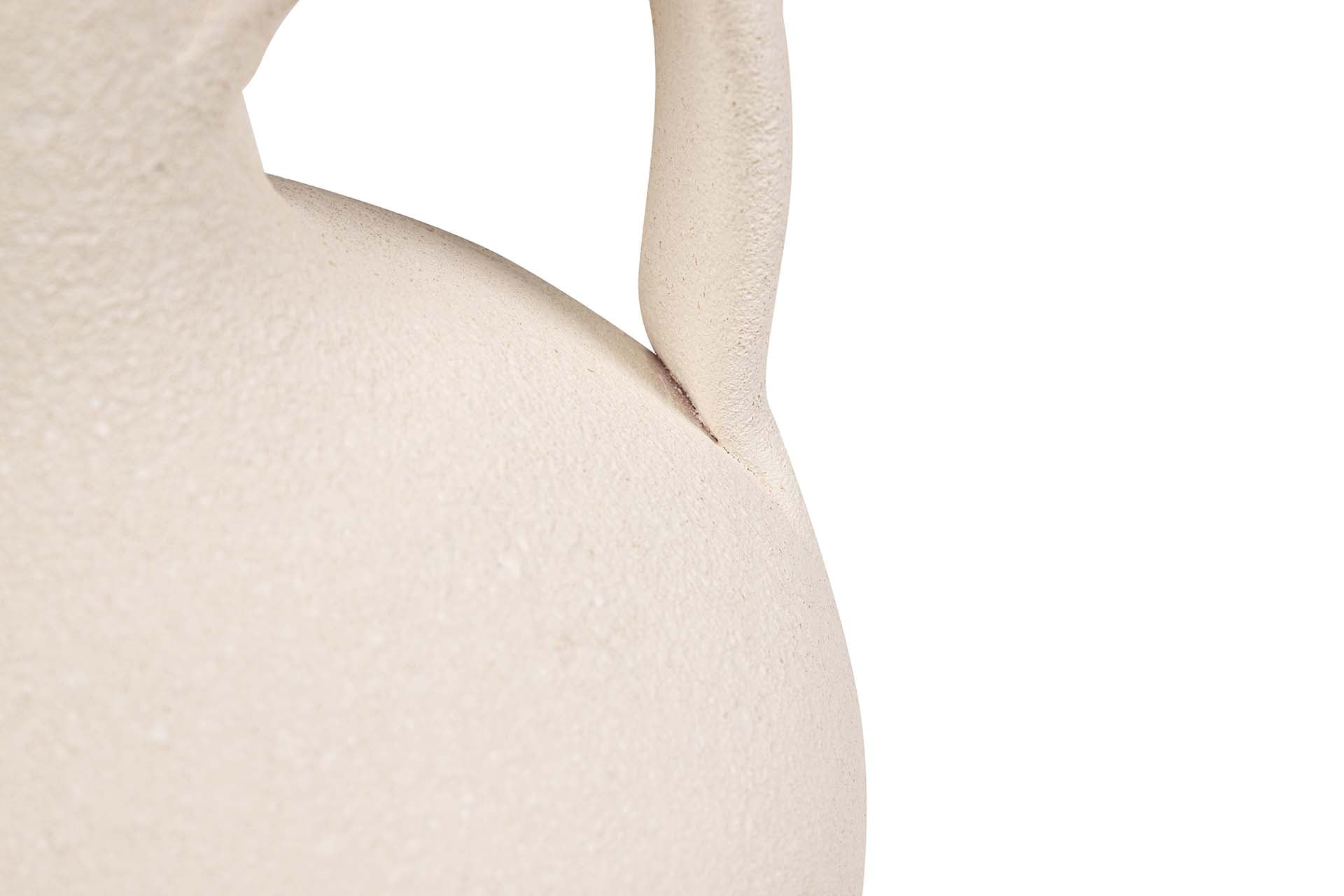 BEIGE CERAMIC VASE 17x17x30 CM