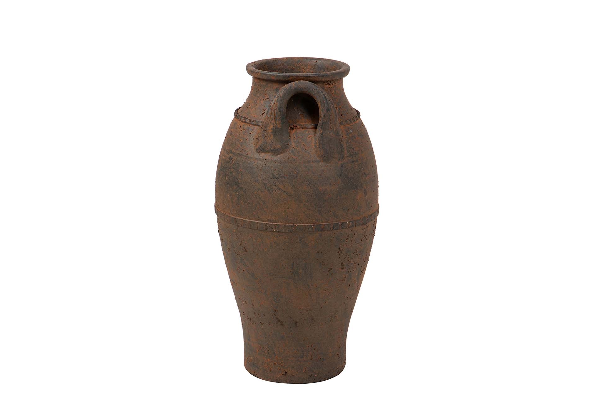 BROWN CERAMIC VASE 32x32x60 CM