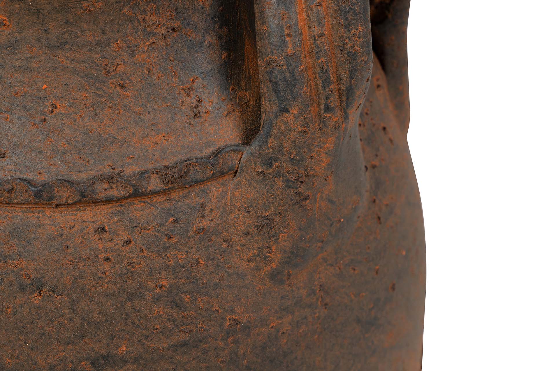 BROWN CERAMIC VASE 32x32x60 CM