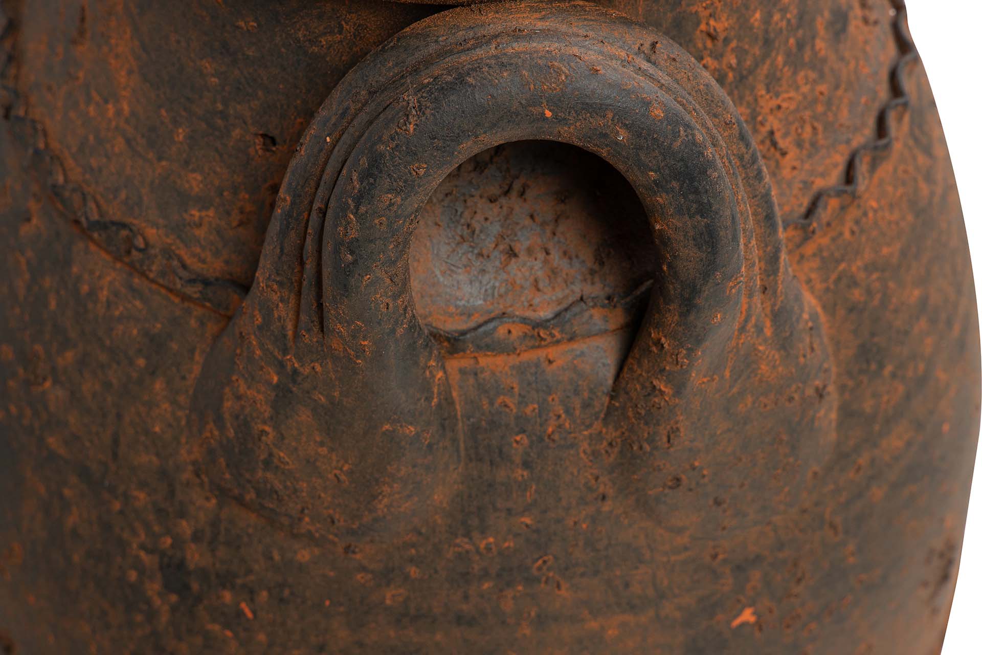 BROWN CERAMIC VASE 32x32x60 CM