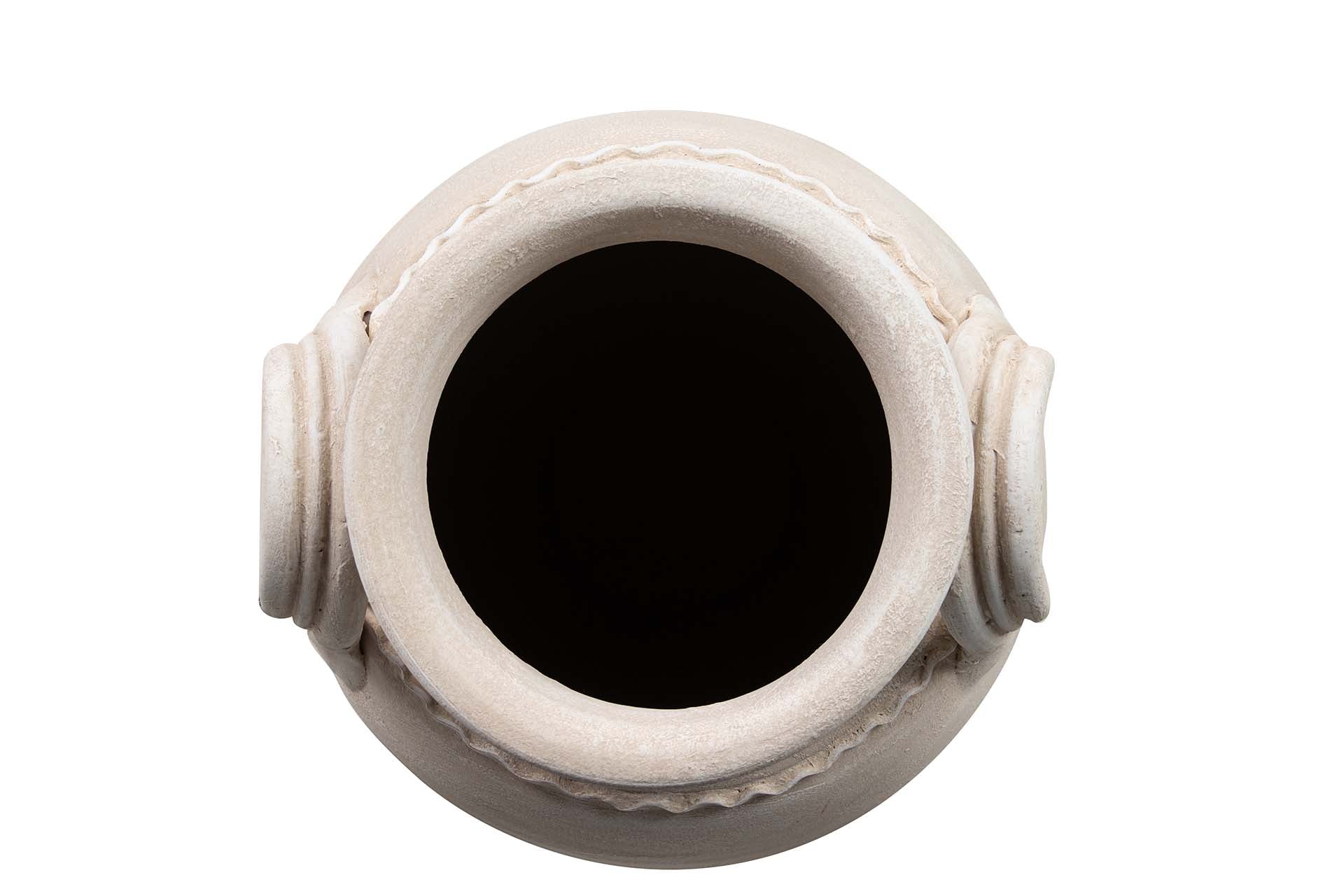 BEIGE CERAMIC VASE 40x40x70 CM