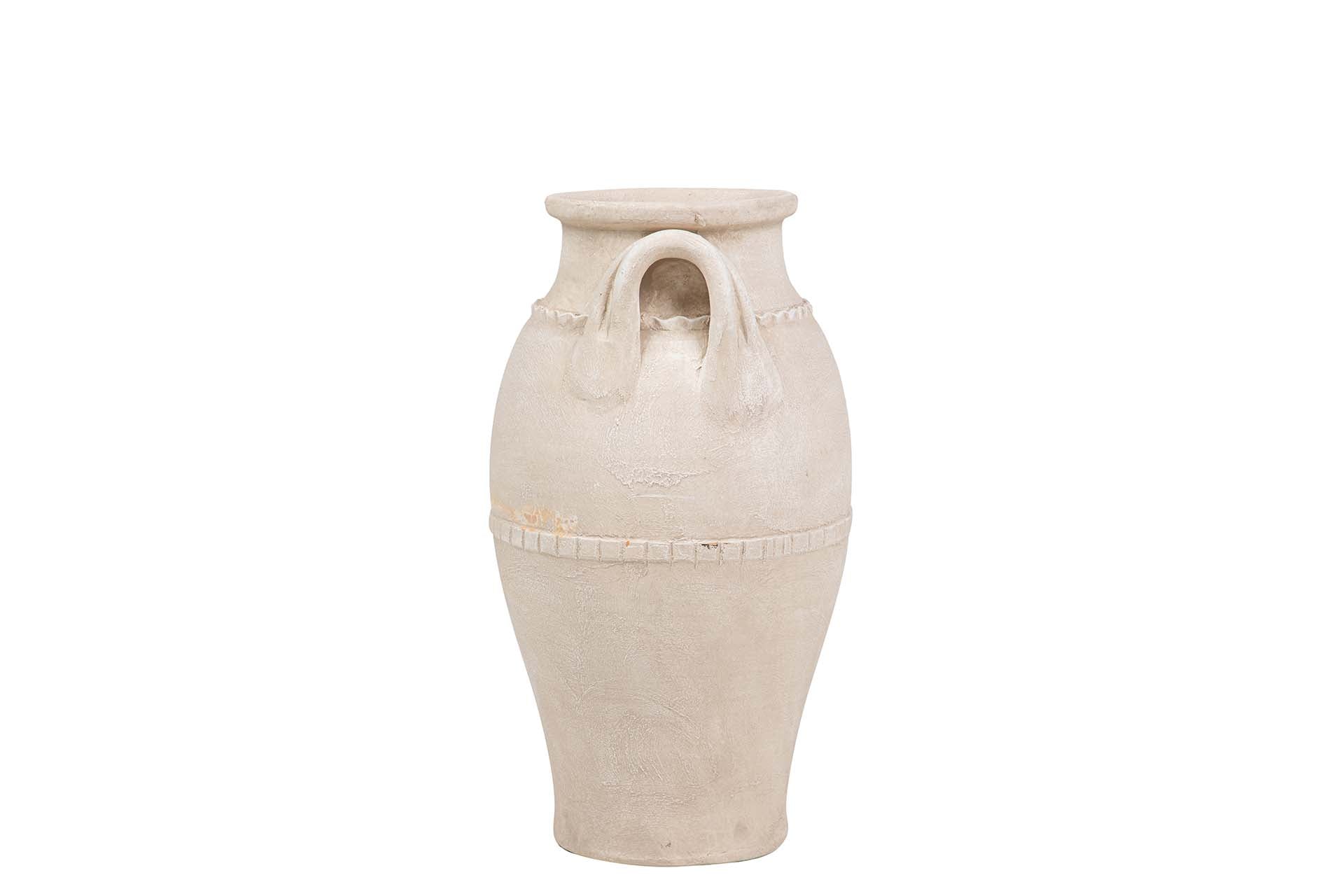 BEIGE CERAMIC VASE 27x27x50 CM
