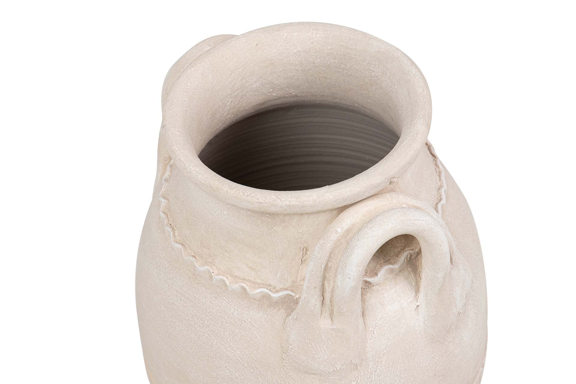 BEIGE CERAMIC VASE 27x27x50 CM