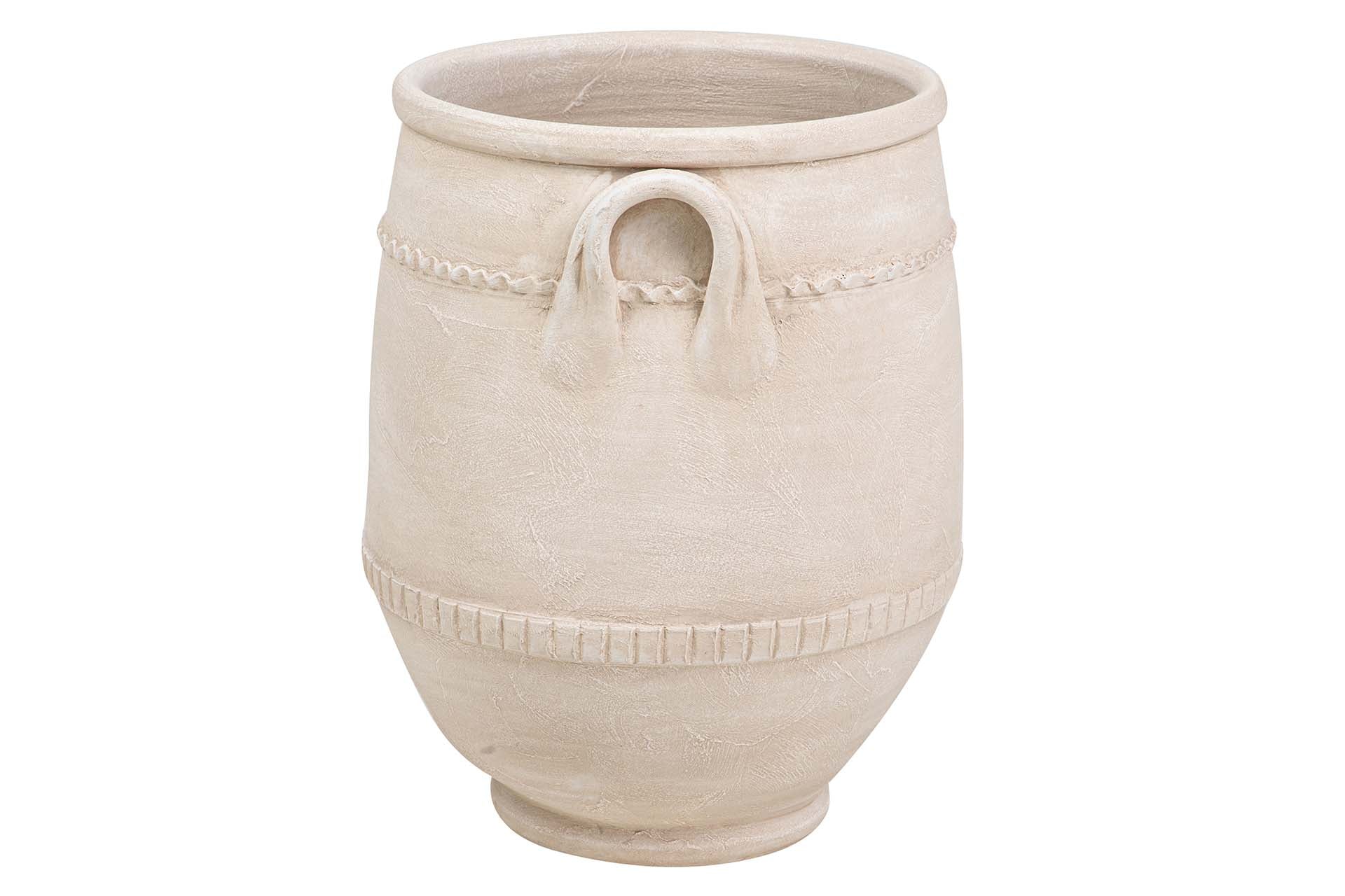 JARRON CERAMICA BEIGE 40x40x50 CM