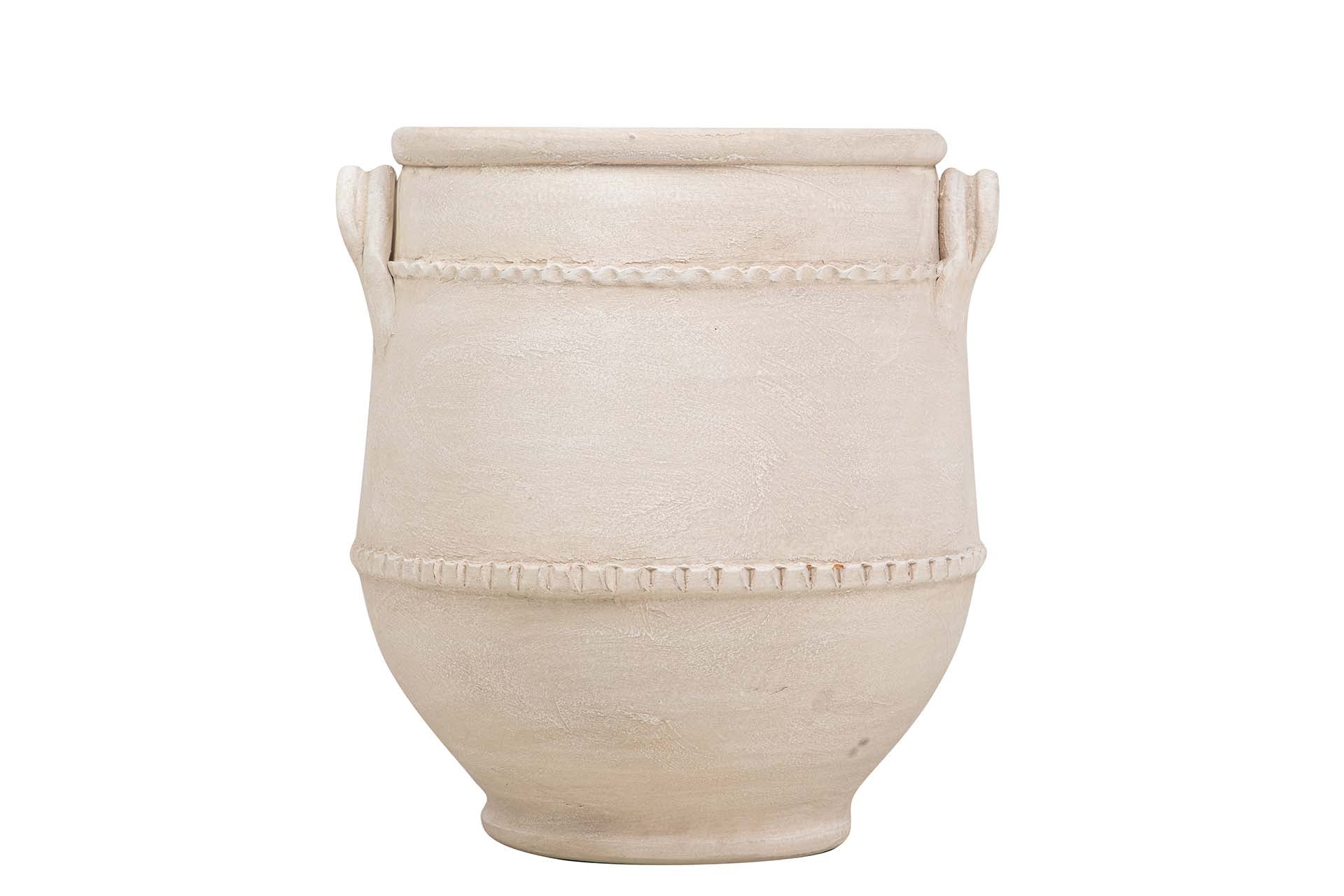 JARRON CERAMICA BEIGE 35x35x43 CM
