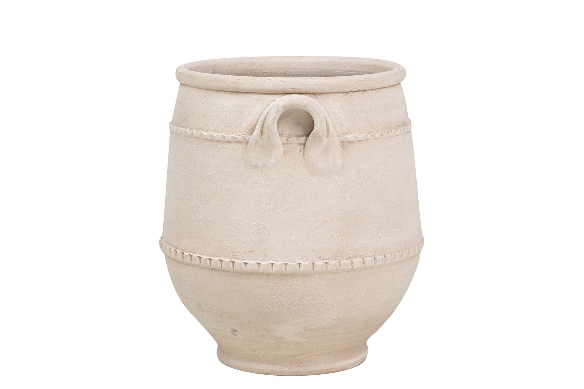 JARRON CERAMICA BEIGE 35x35x43 CM