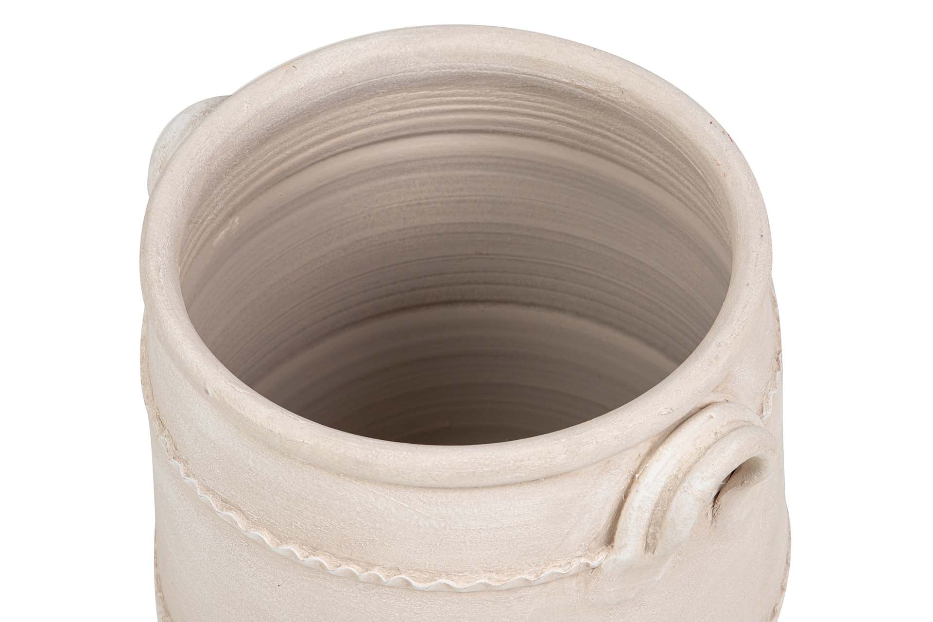 JARRON CERAMICA BEIGE 35x35x43 CM