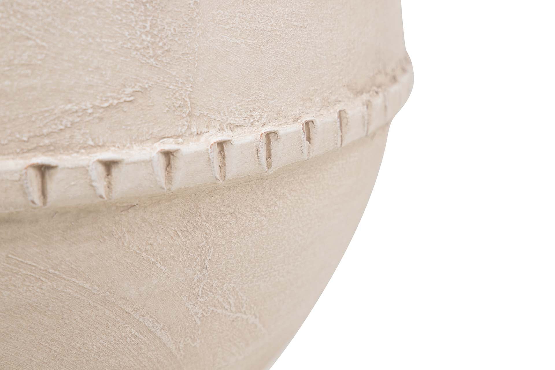 JARRON CERAMICA BEIGE 35x35x43 CM