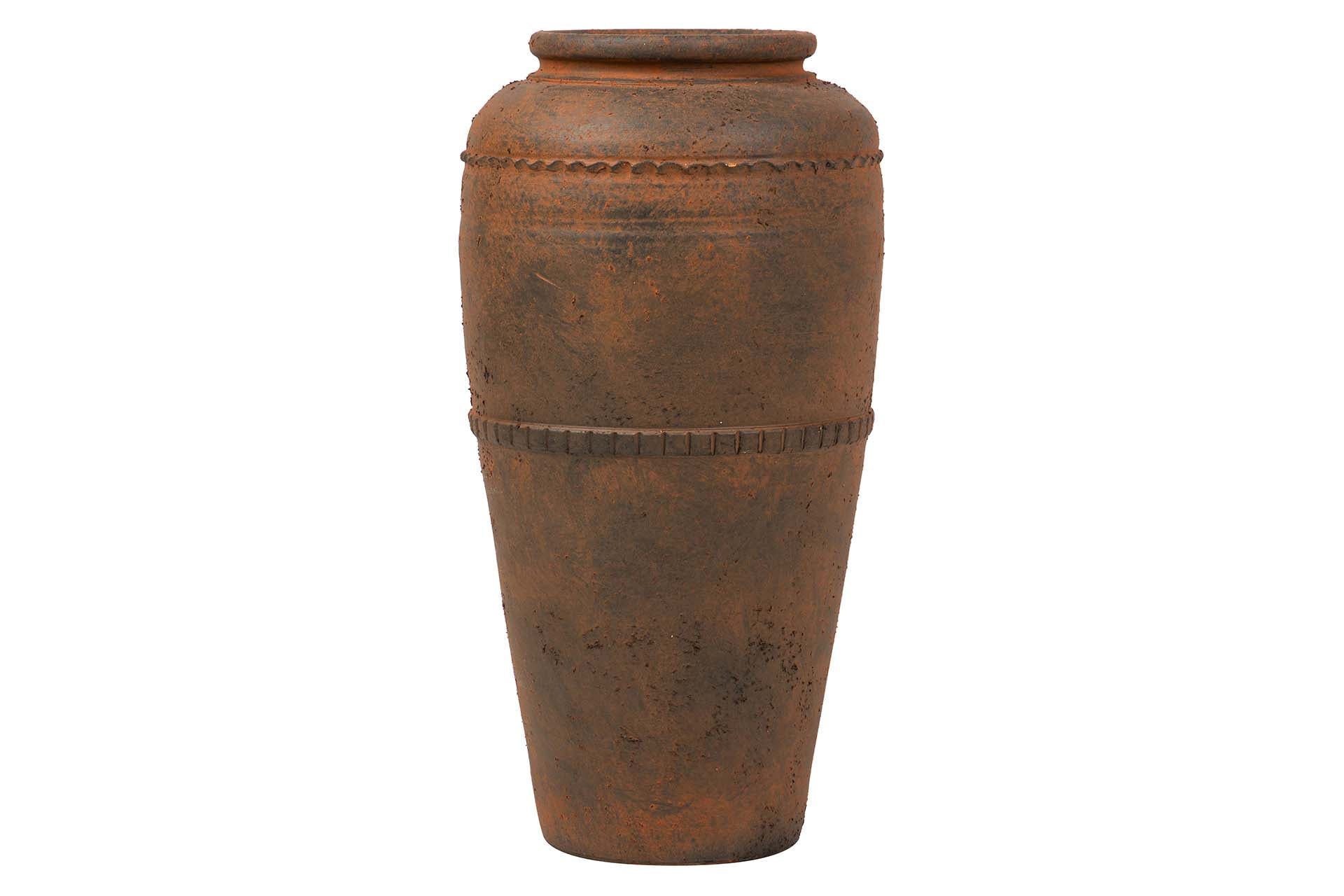 BROWN CERAMIC VASE 30x30x60 CM