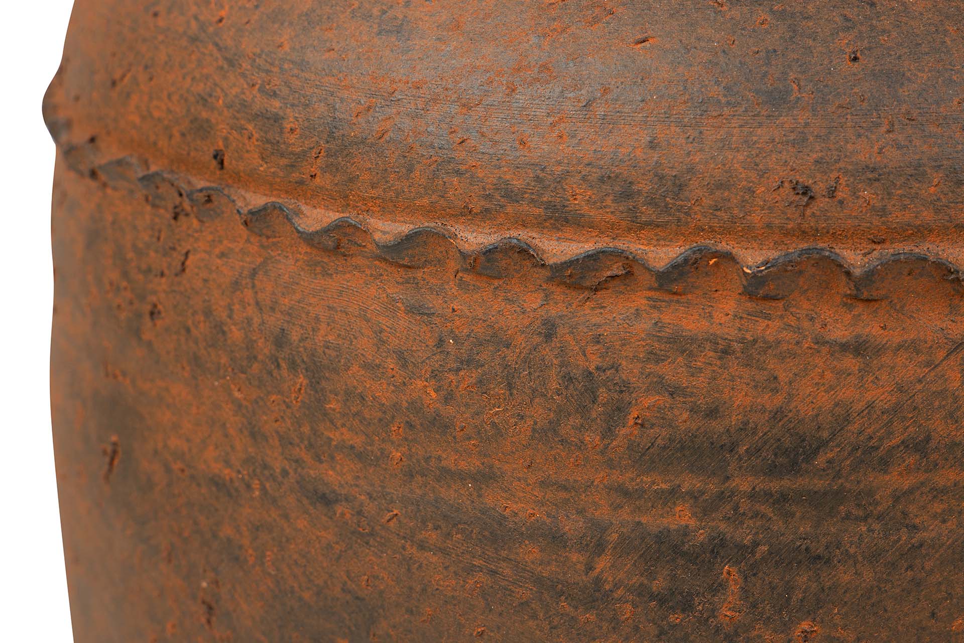 BROWN CERAMIC VASE 30x30x60 CM