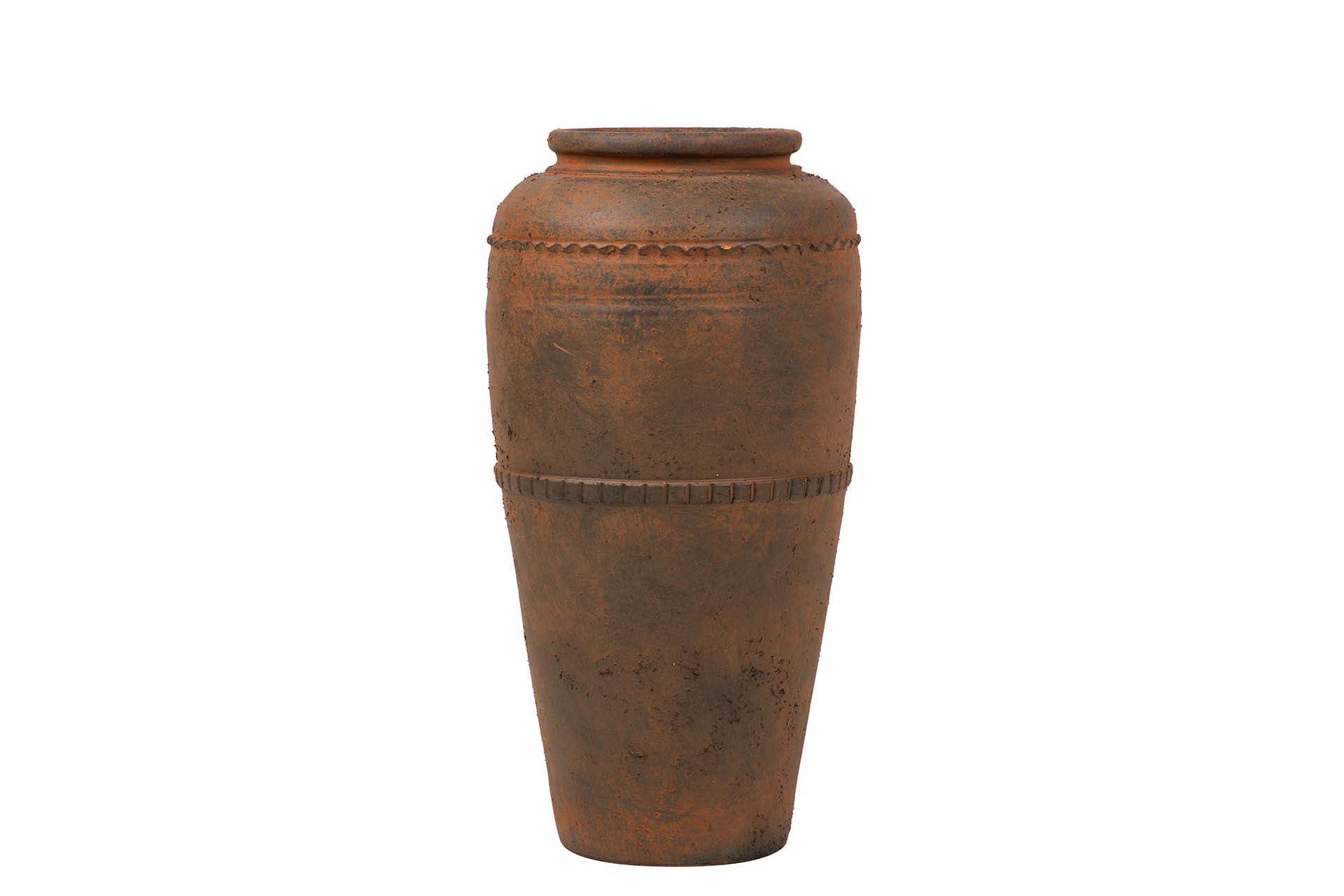 BROWN CERAMIC VASE 27x27x50 CM