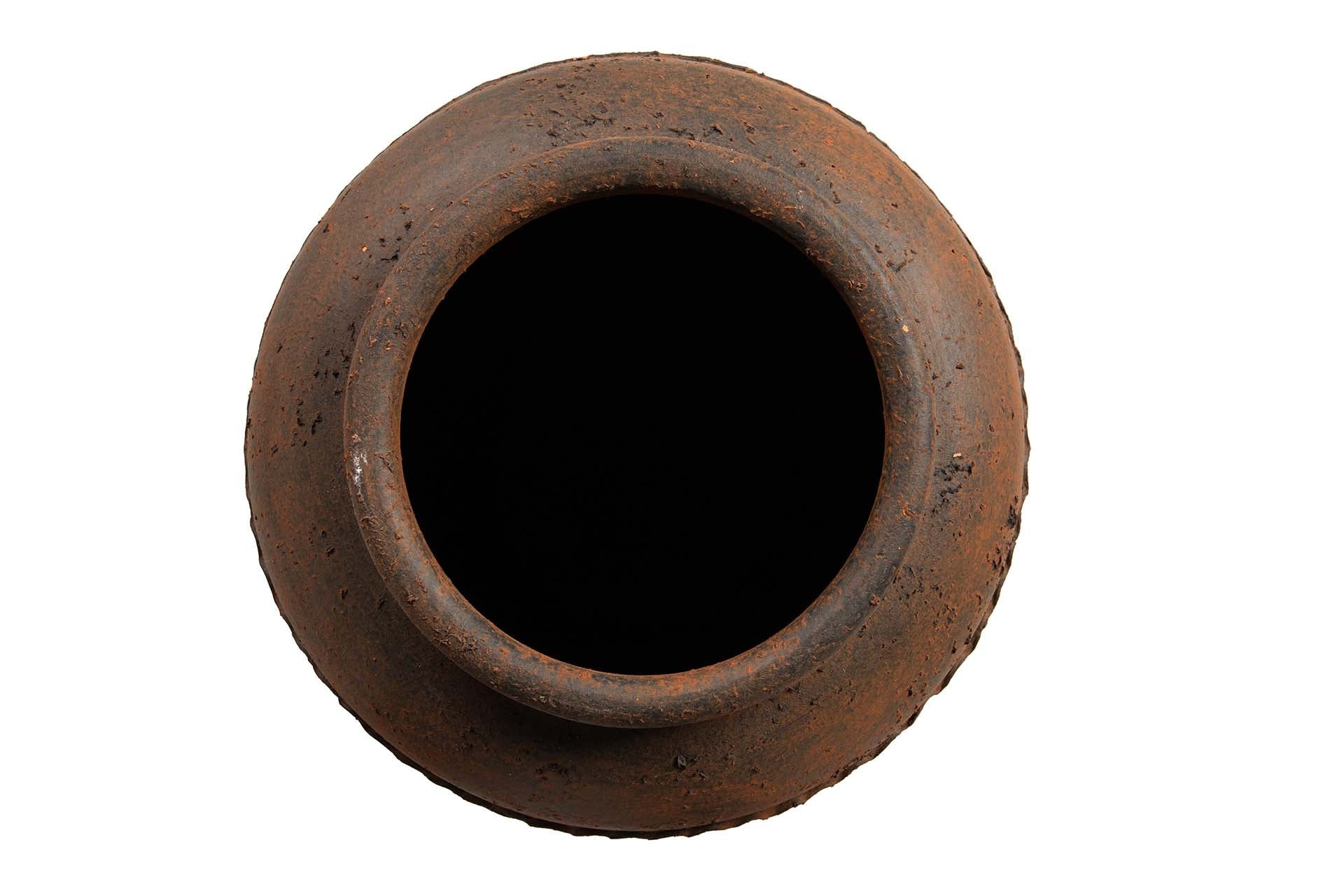 BROWN CERAMIC VASE 27x27x50 CM