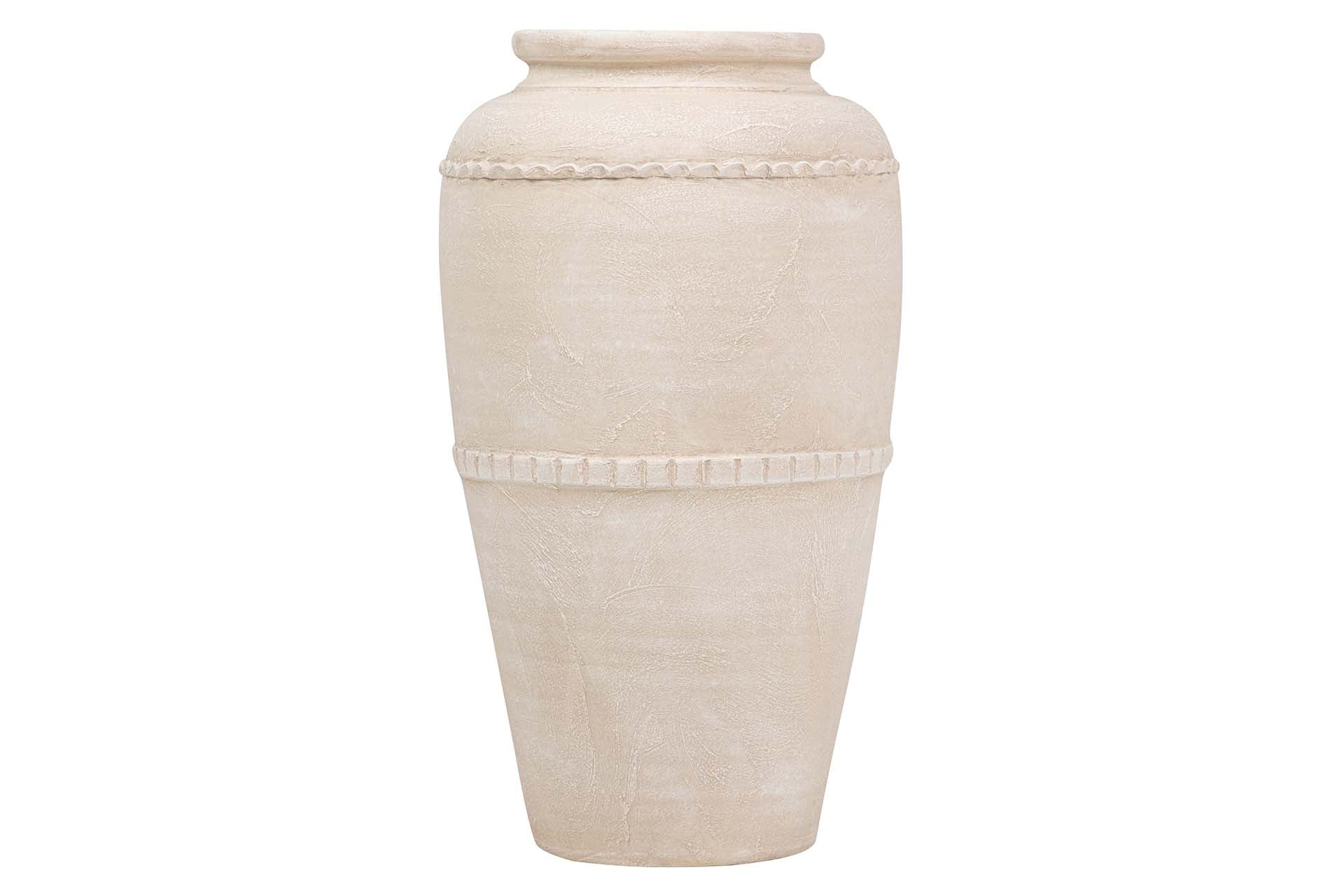 BEIGE CERAMIC VASE 30x30x60 CM