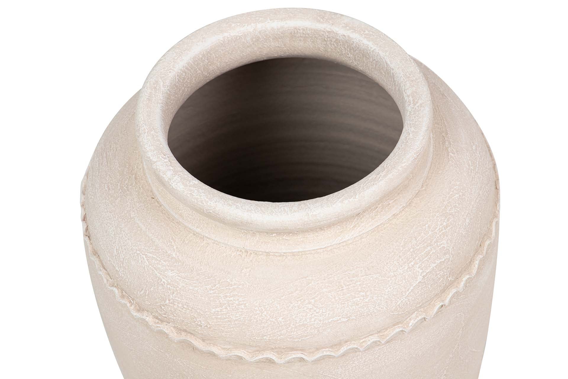 JARRON CERAMICA BEIGE 30x30x60 CM