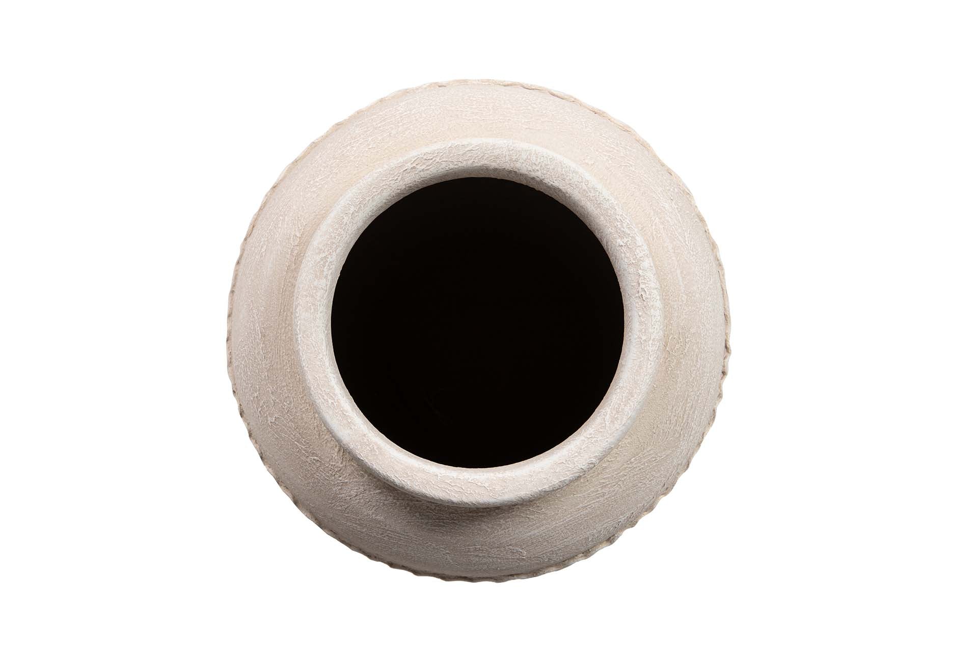 BEIGE CERAMIC VASE 30x30x60 CM