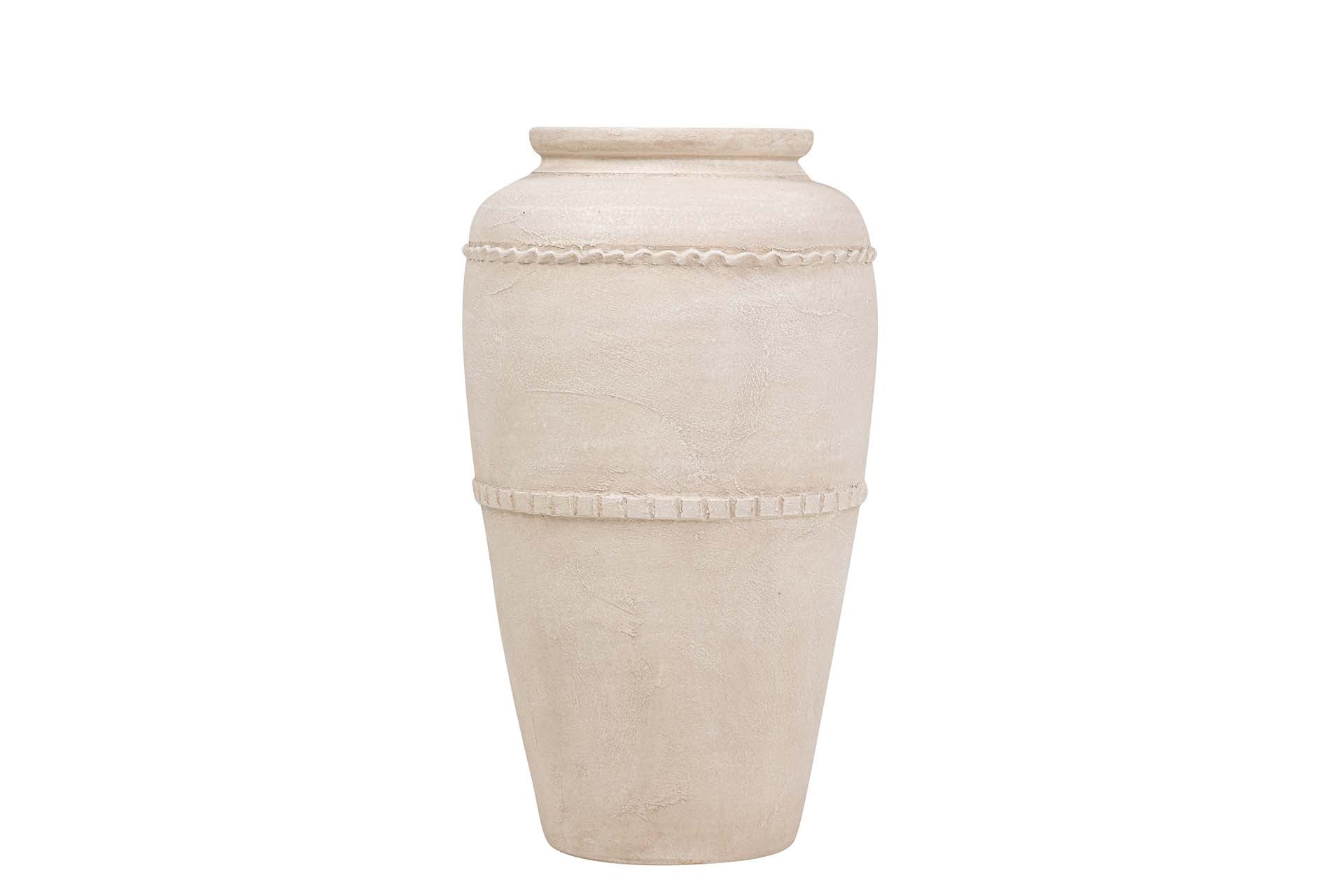 JARRON CERAMICA BEIGE 27x27x50 CM