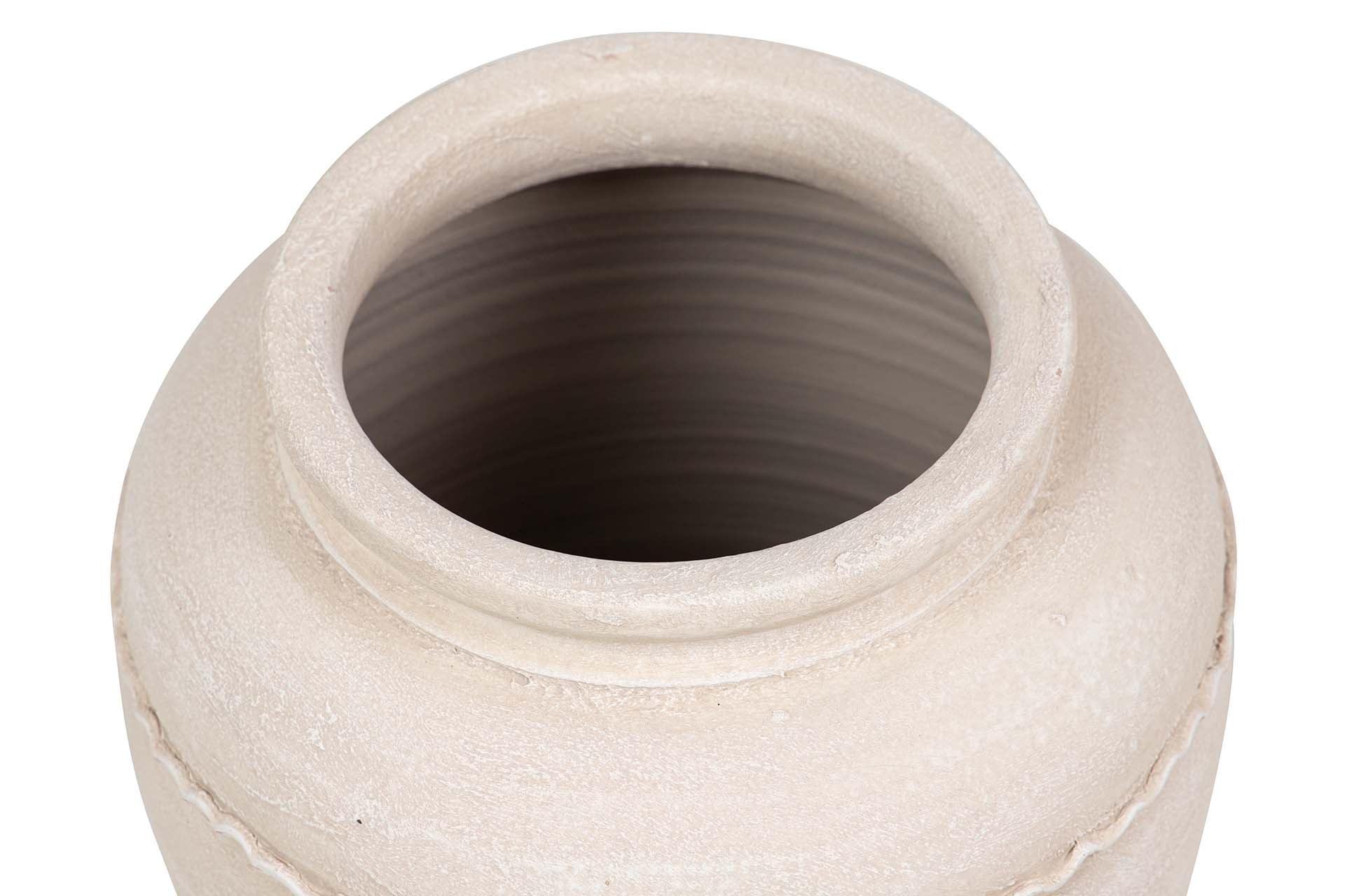 BEIGE CERAMIC VASE 27x27x50 CM