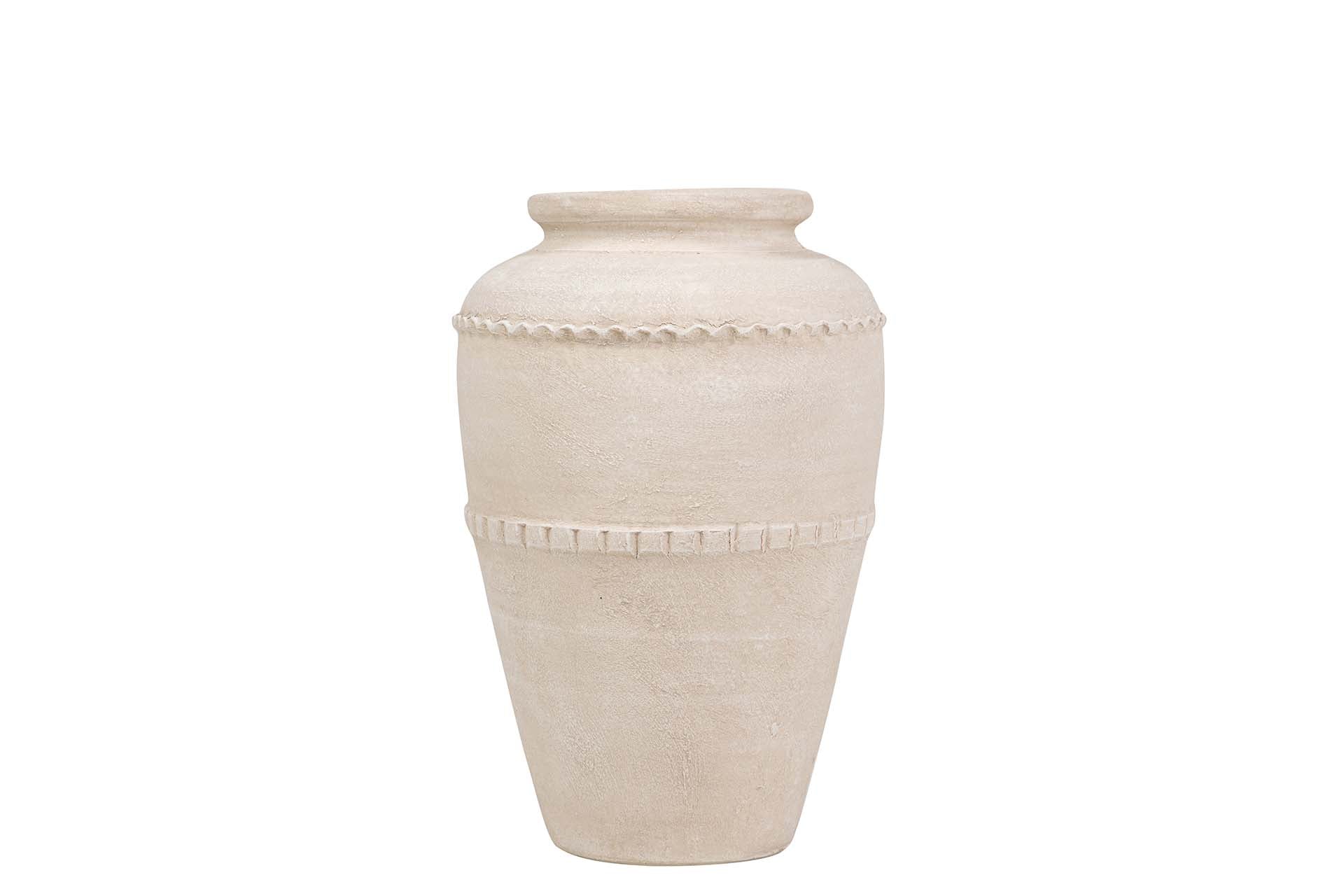 JARRON CERAMICA BEIGE 24x24x40 CM