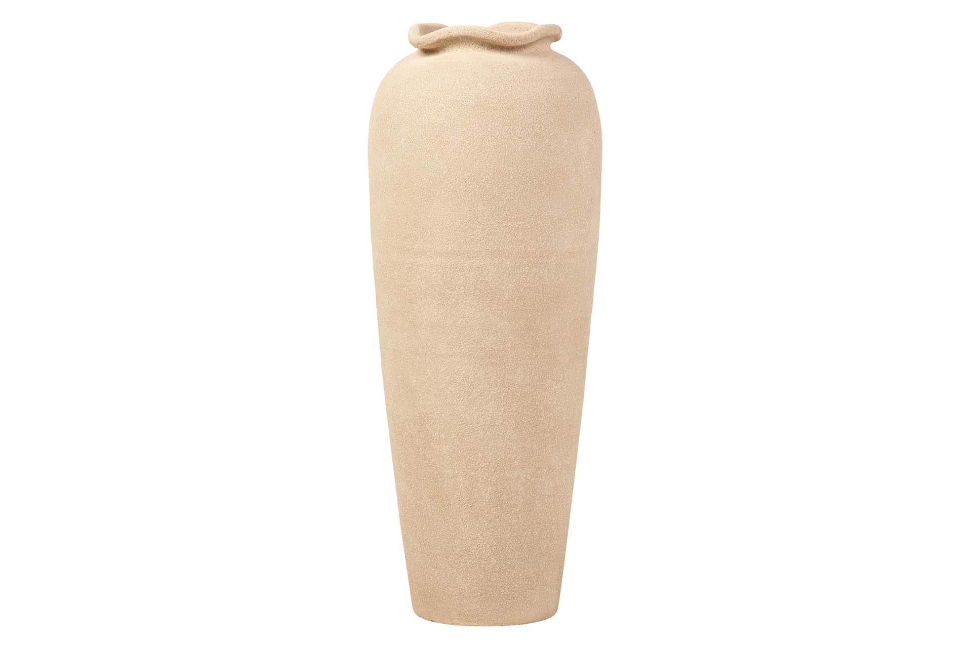 BROWN CERAMIC VASE 30x30x80 CM