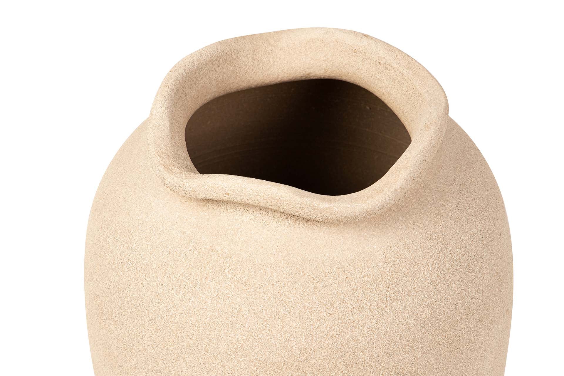 BROWN CERAMIC VASE 30x30x80 CM