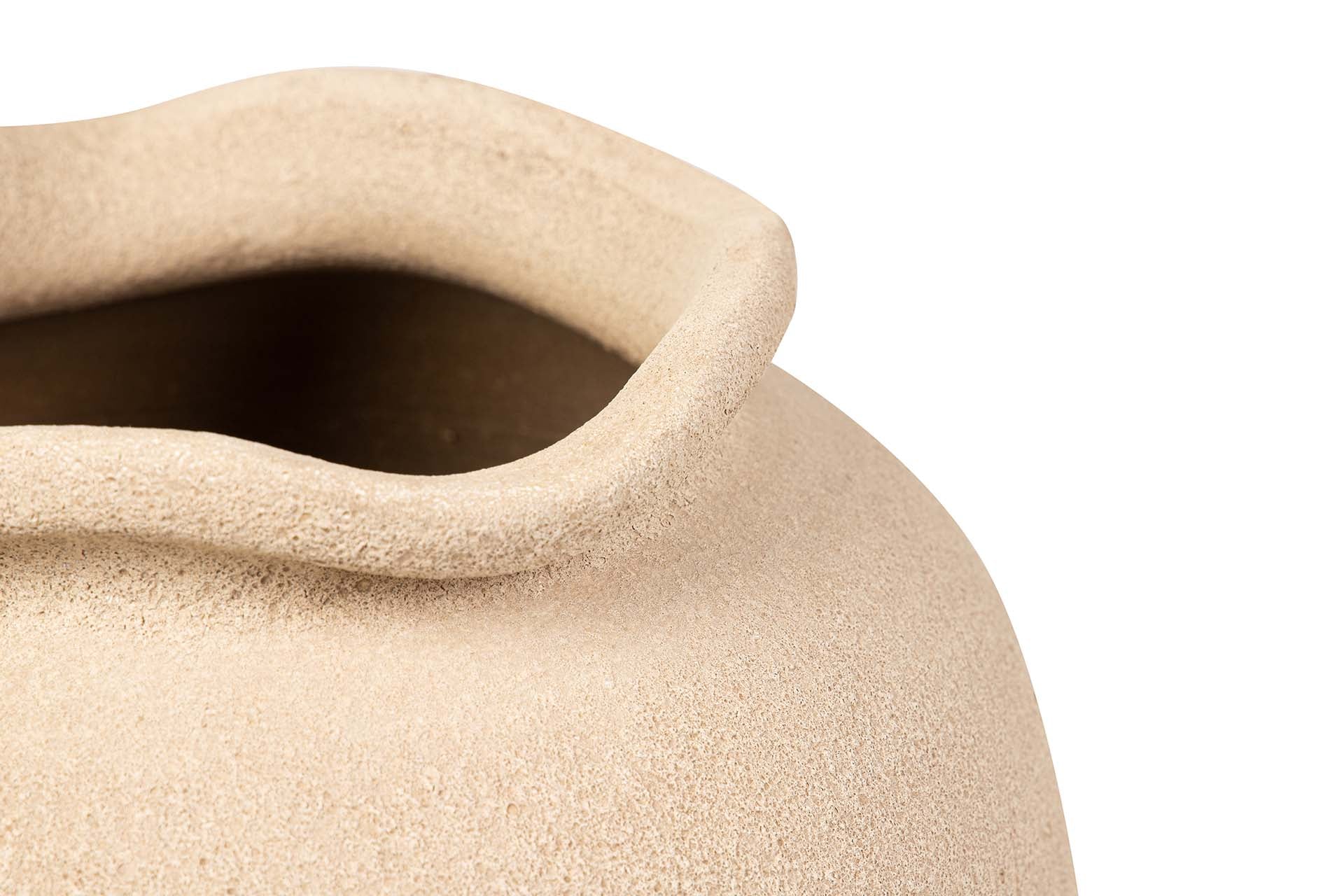 BROWN CERAMIC VASE 30x30x80 CM