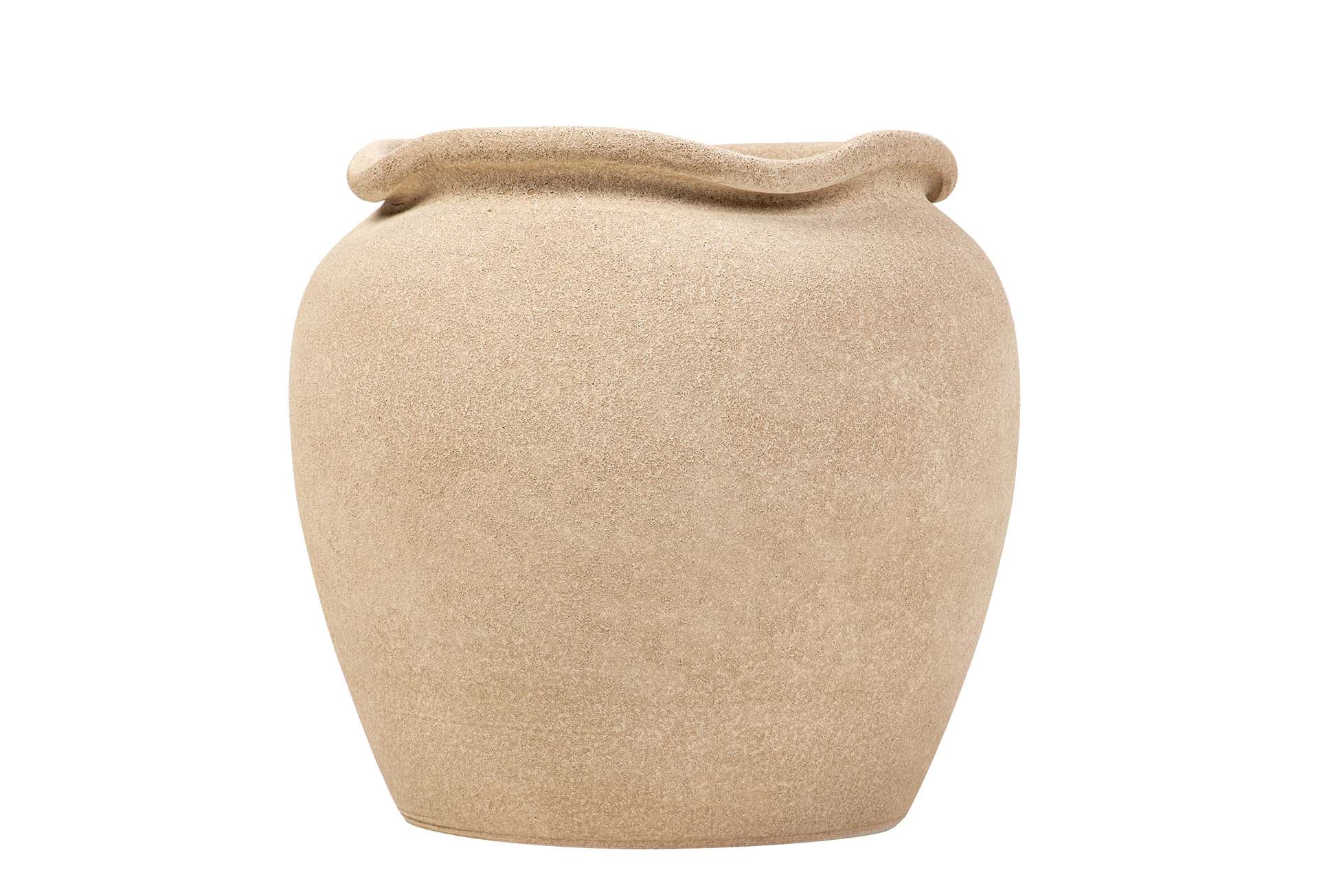 JARDINEIRA DE CERÂMICA MARROM 34x34x33 CM