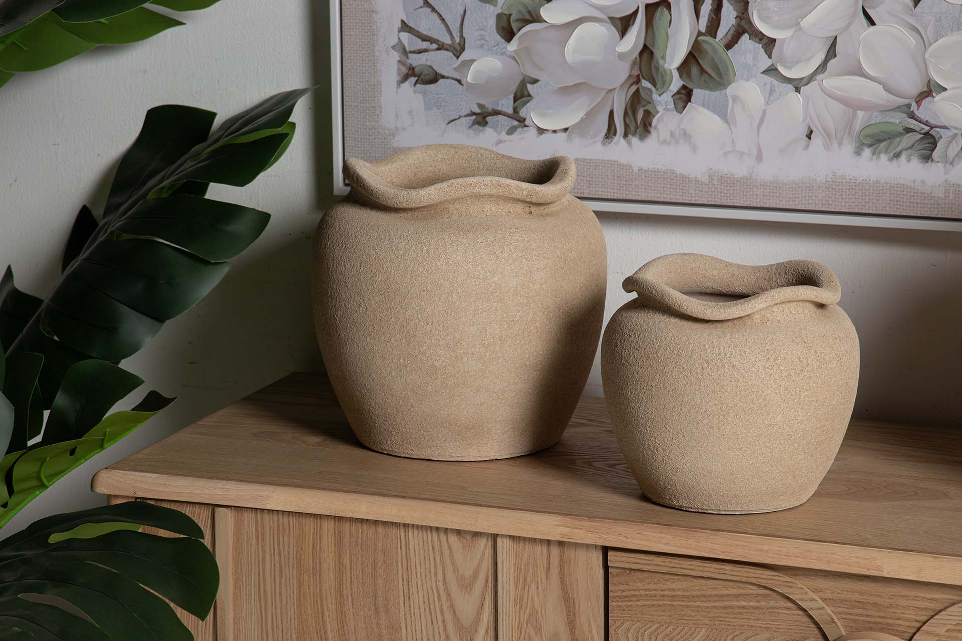 MACETERO CERAMICA MARRON 23x23x19 CM