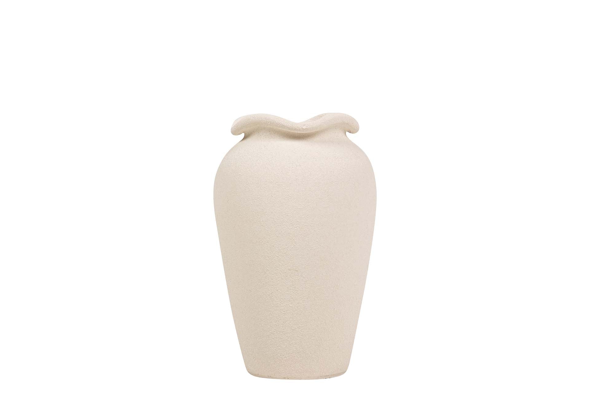 JARRON CERAMICA BEIGE 22x22x30 CM