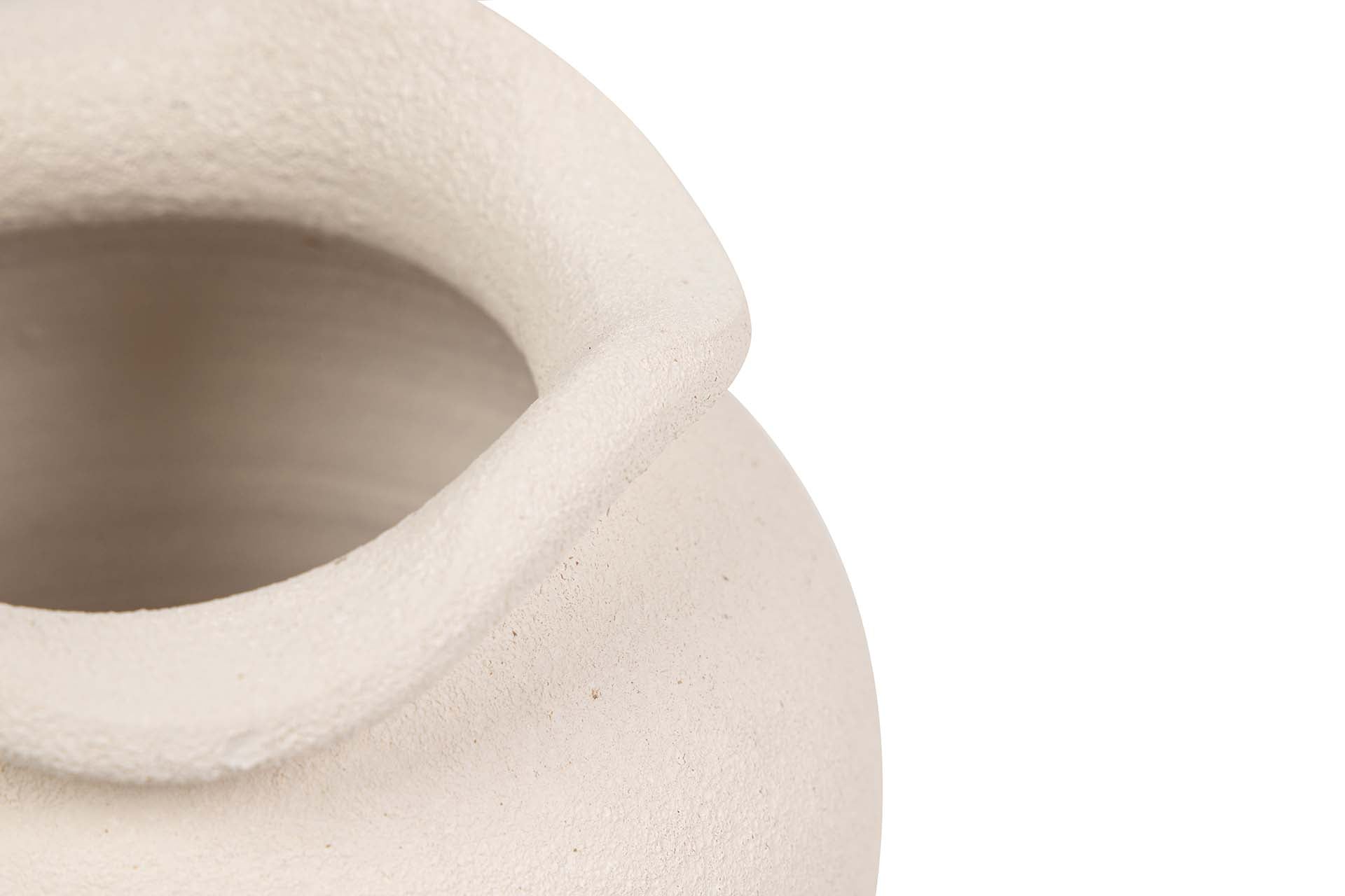 JARRON CERAMICA BEIGE 22x22x30 CM