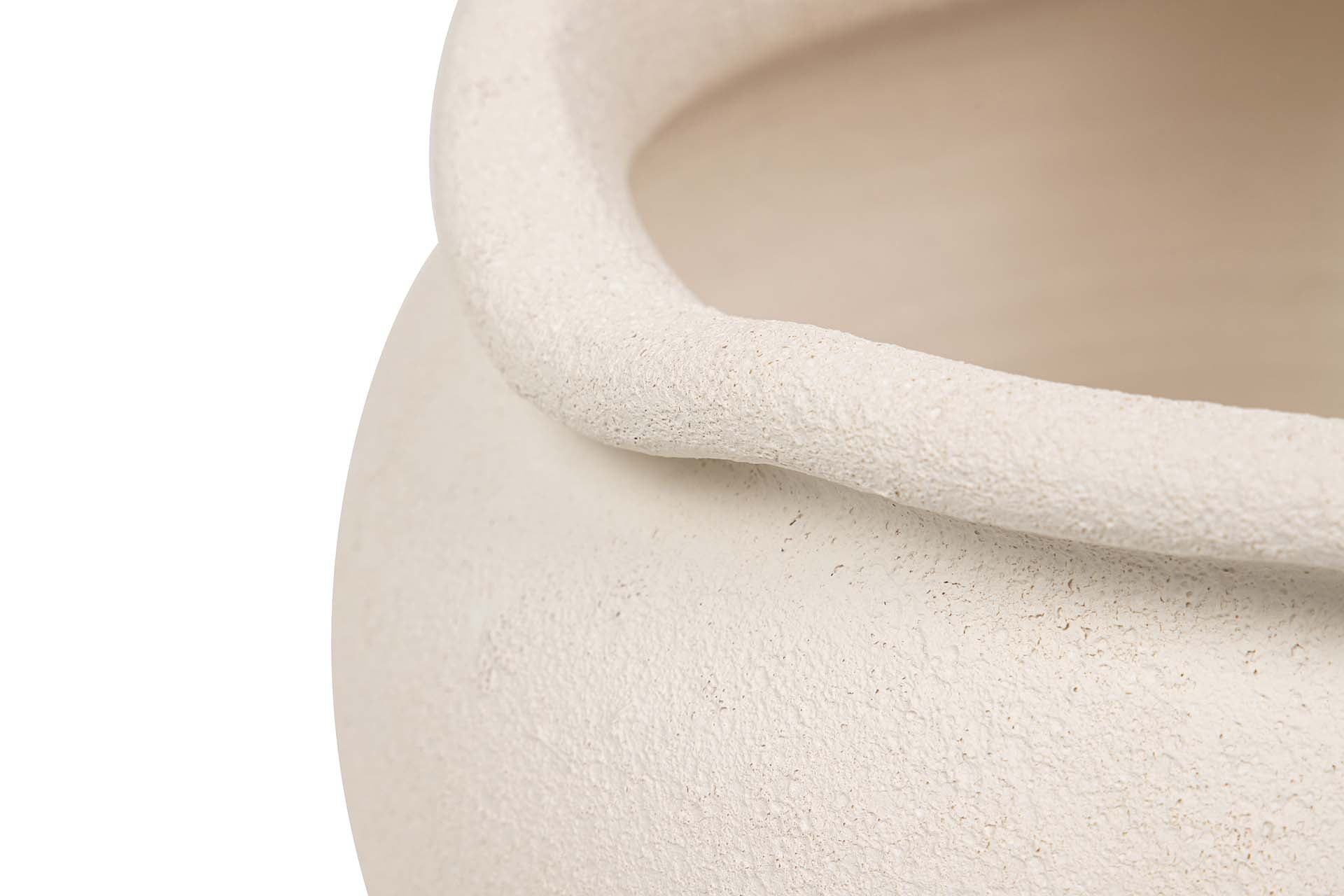 MACETERO CERAMICA BEIGE 34x34x33 CM