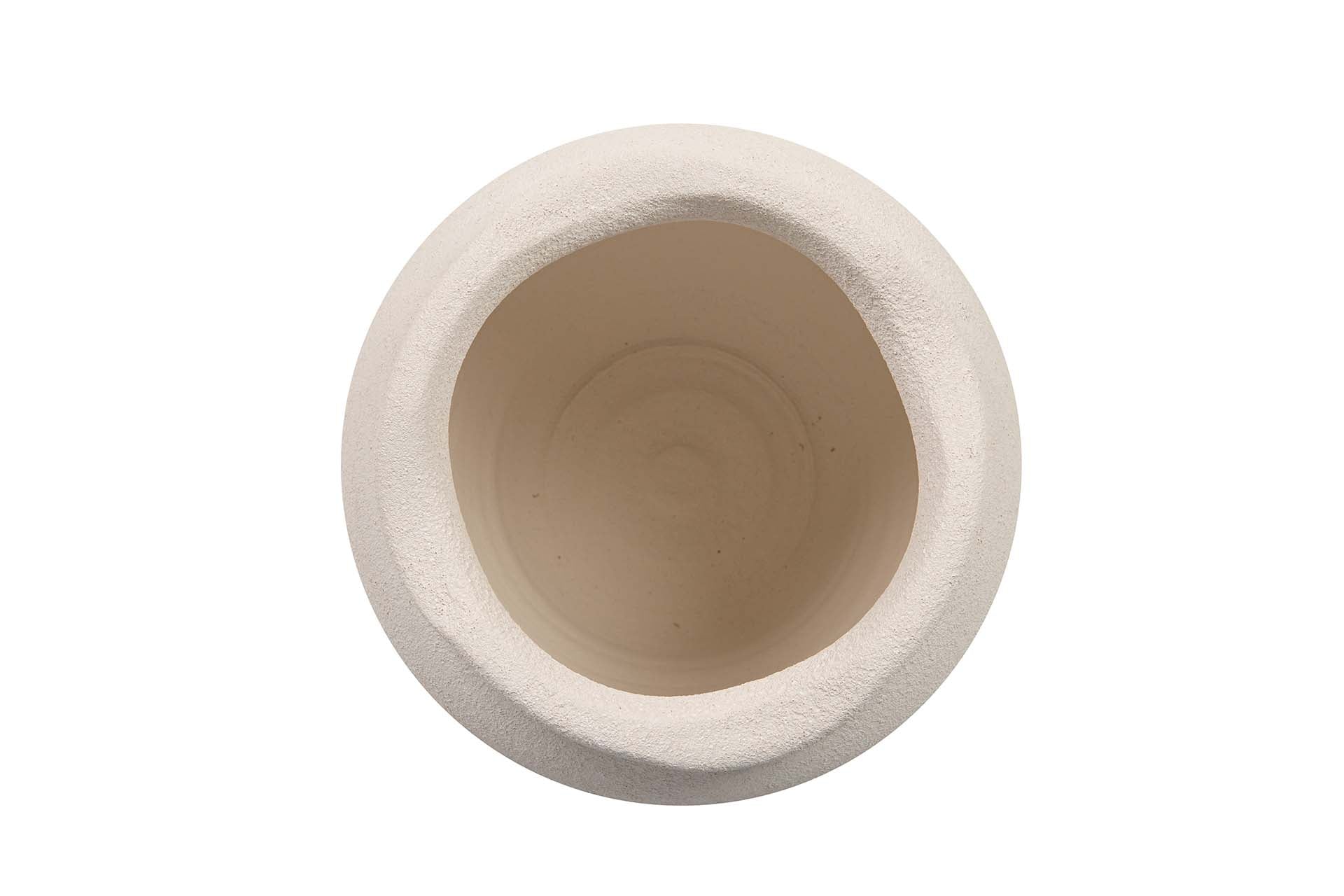 MACETERO CERAMICA BEIGE 34x34x33 CM