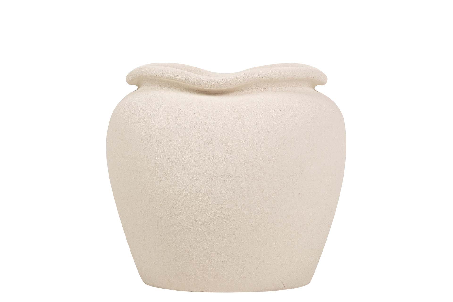 MACETERO CERAMICA BEIGE 31x31x28 CM