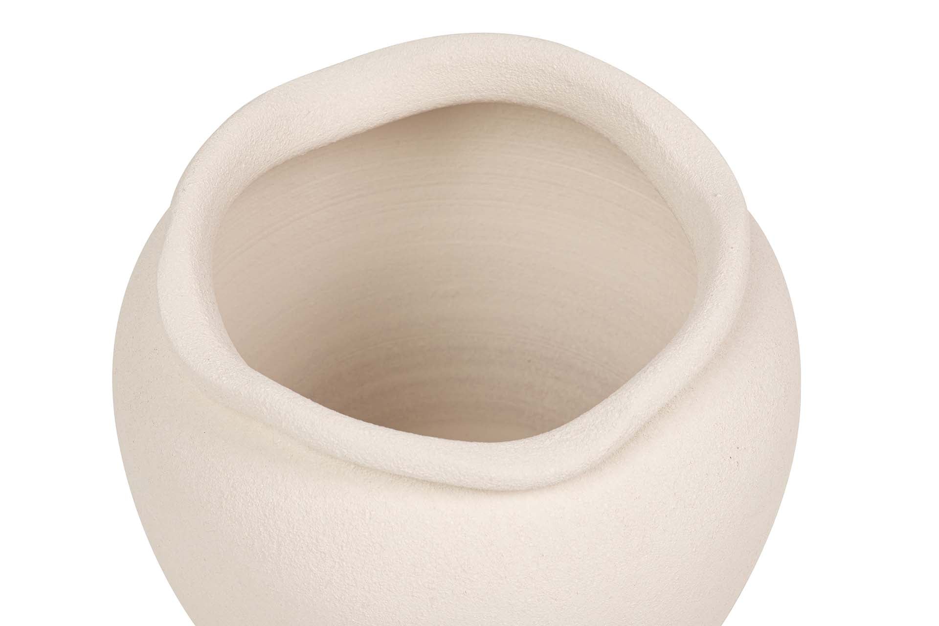 MACETERO CERAMICA BEIGE 31x31x28 CM