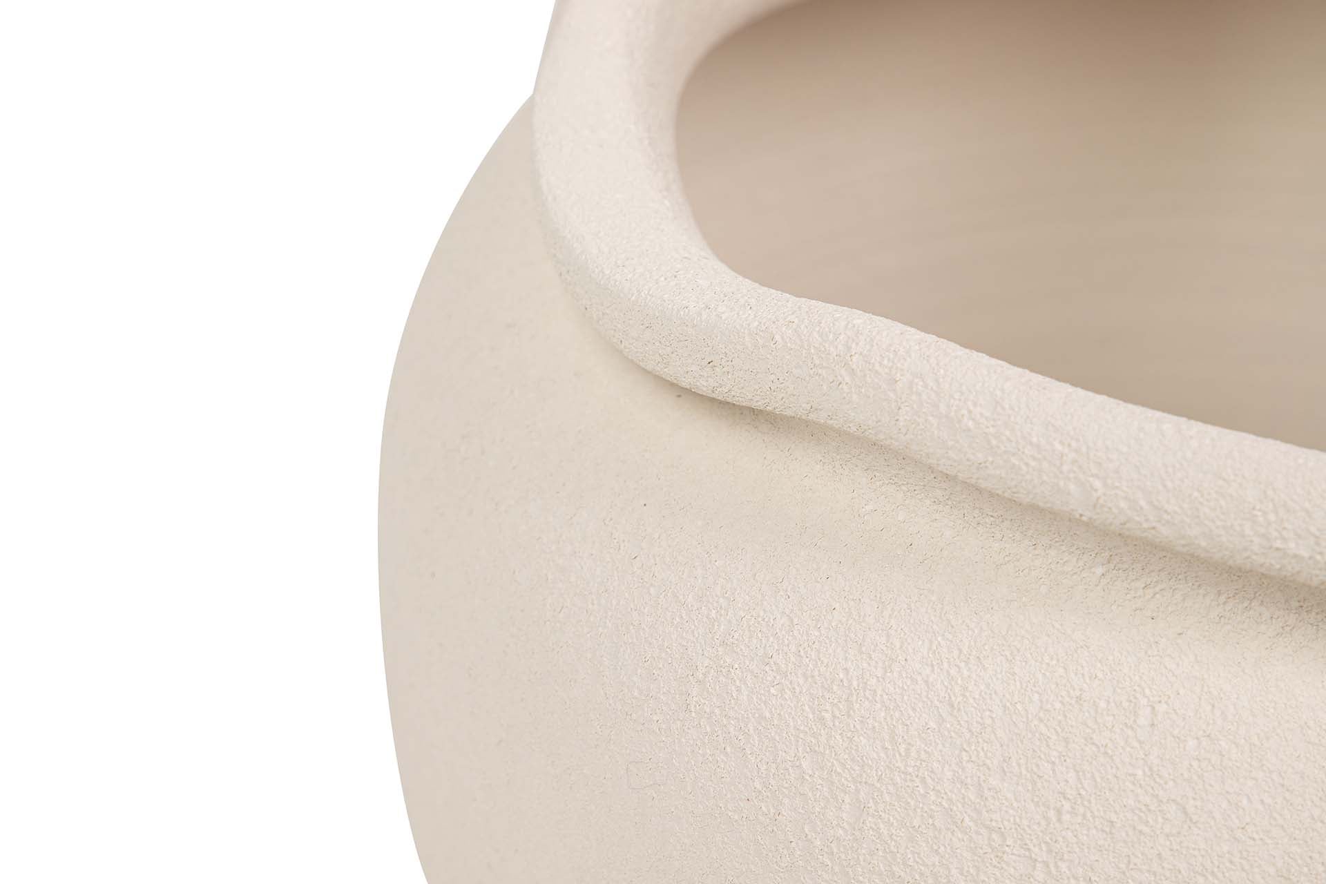 MACETERO CERAMICA BEIGE 31x31x28 CM