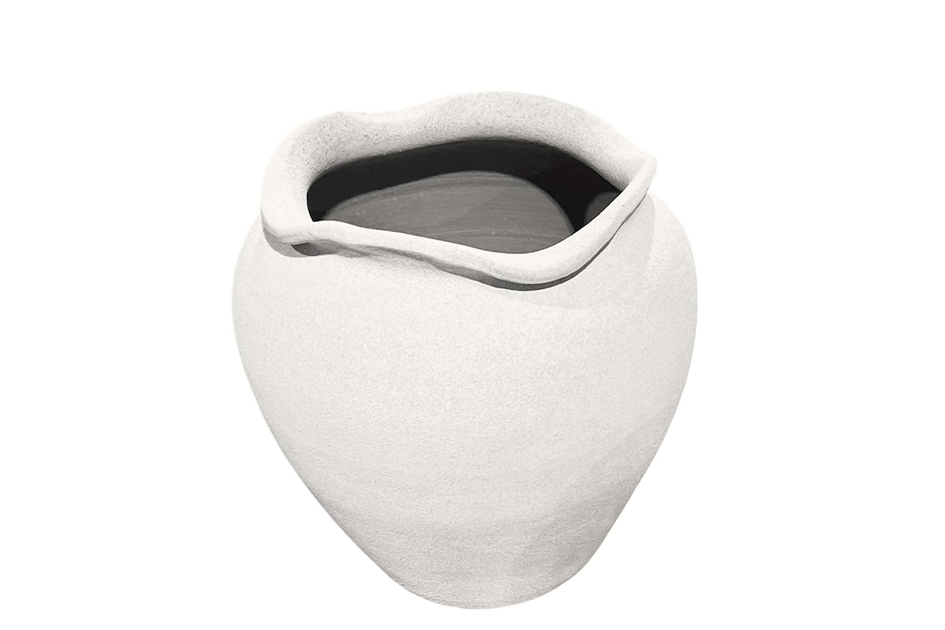 MACETERO CERAMICA BEIGE 31x31x28 CM