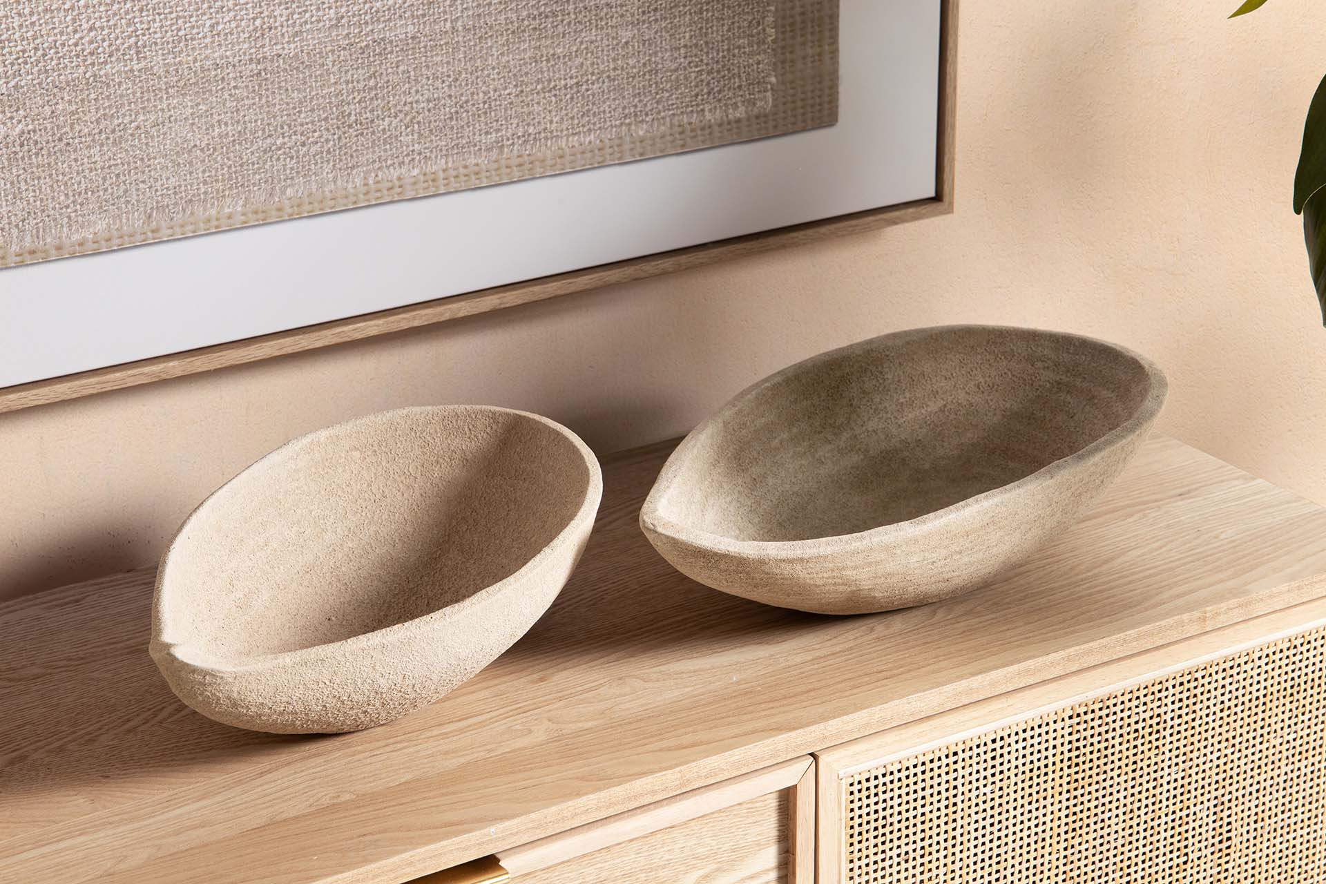 CENTRO DE MESA CERAMICA MARRON 42x23x8 CM