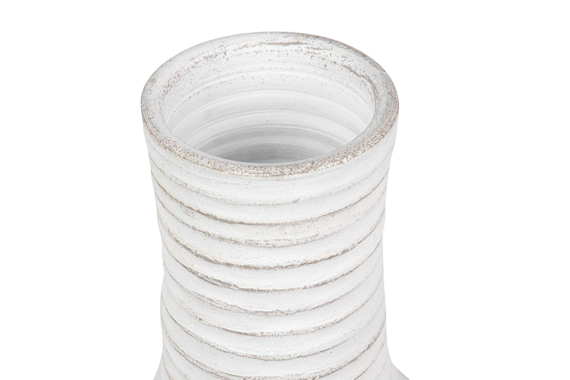 JARRON CERAMICA BLANCO 25x25x80 CM
