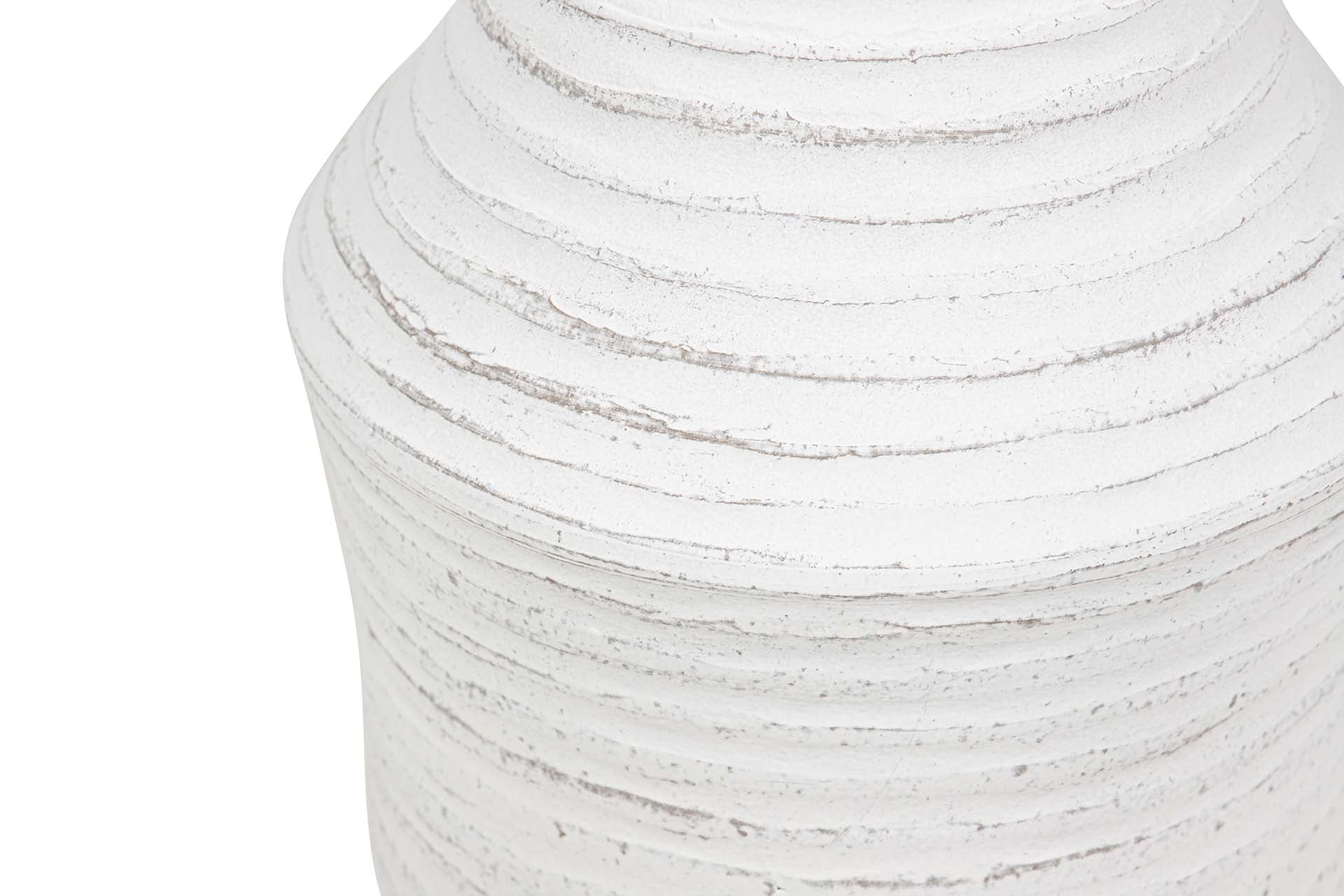 WHITE CERAMIC VASE 25x25x80 CM