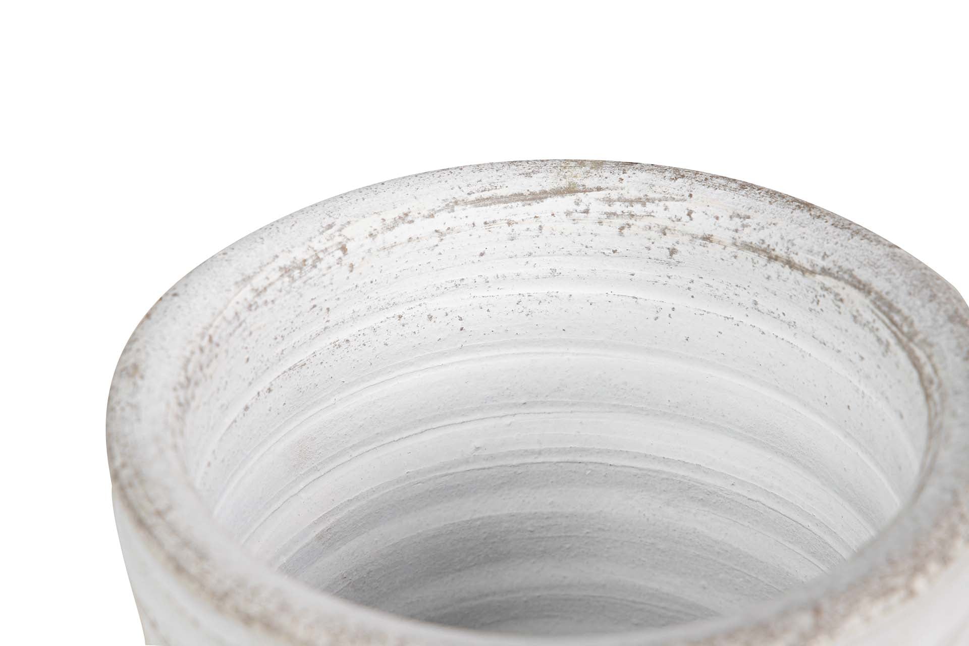 WHITE CERAMIC VASE 25x25x80 CM