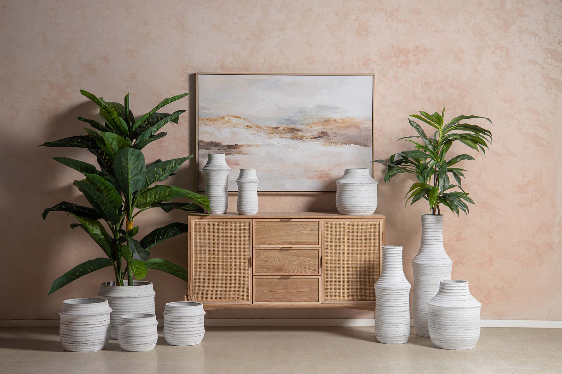 MACETERO CERAMICA BLANCO 39x39x38 CM