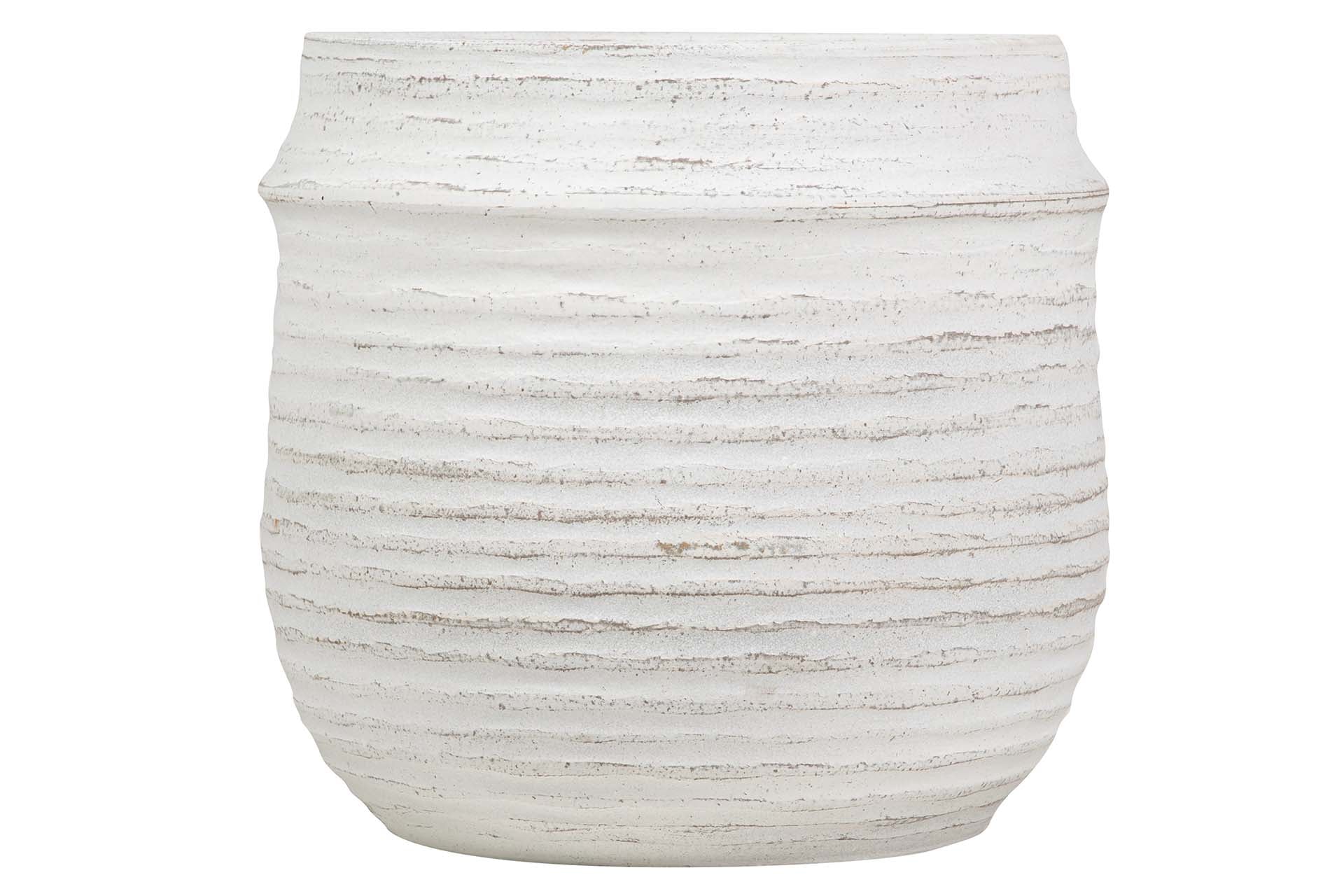 VASO DE CERÂMICA BRANCA 39x39x38 CM