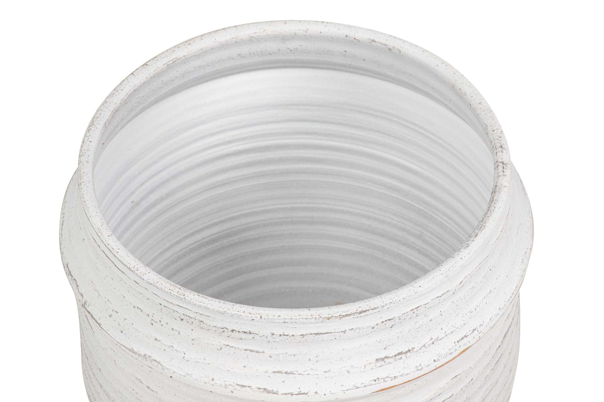 VASO DE CERÂMICA BRANCA 39x39x38 CM