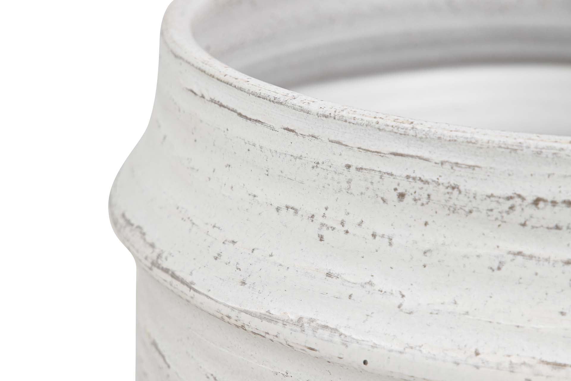 VASO DE CERÂMICA BRANCA 39x39x38 CM