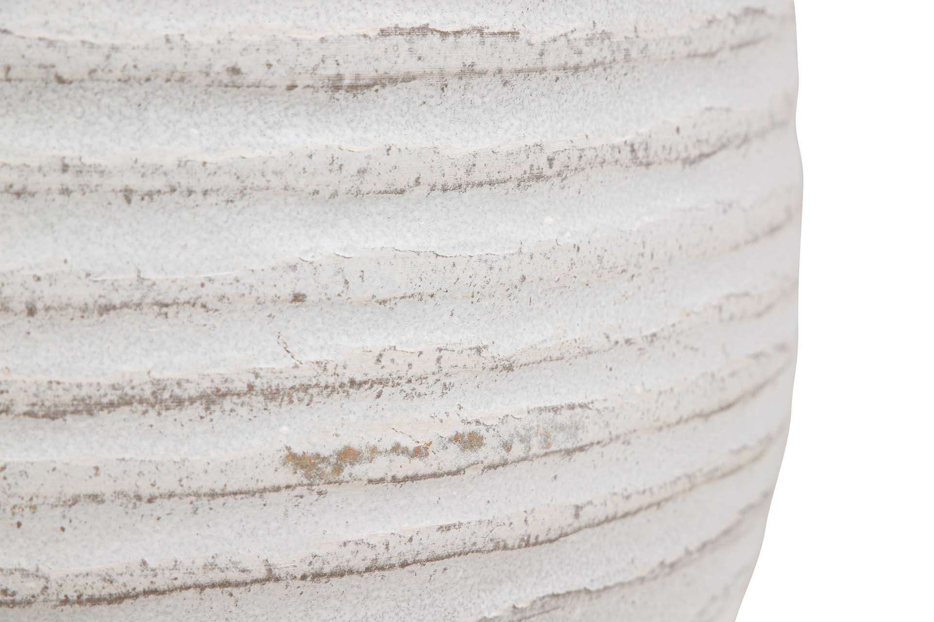 VASO DE CERÂMICA BRANCA 39x39x38 CM