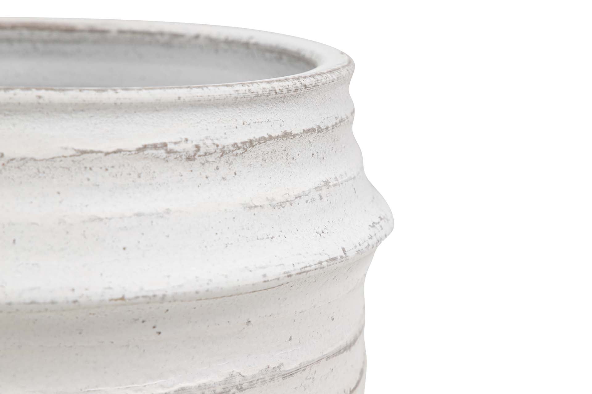 JARDINEIRA DE CERÂMICA BRANCA 28x28x23 CM