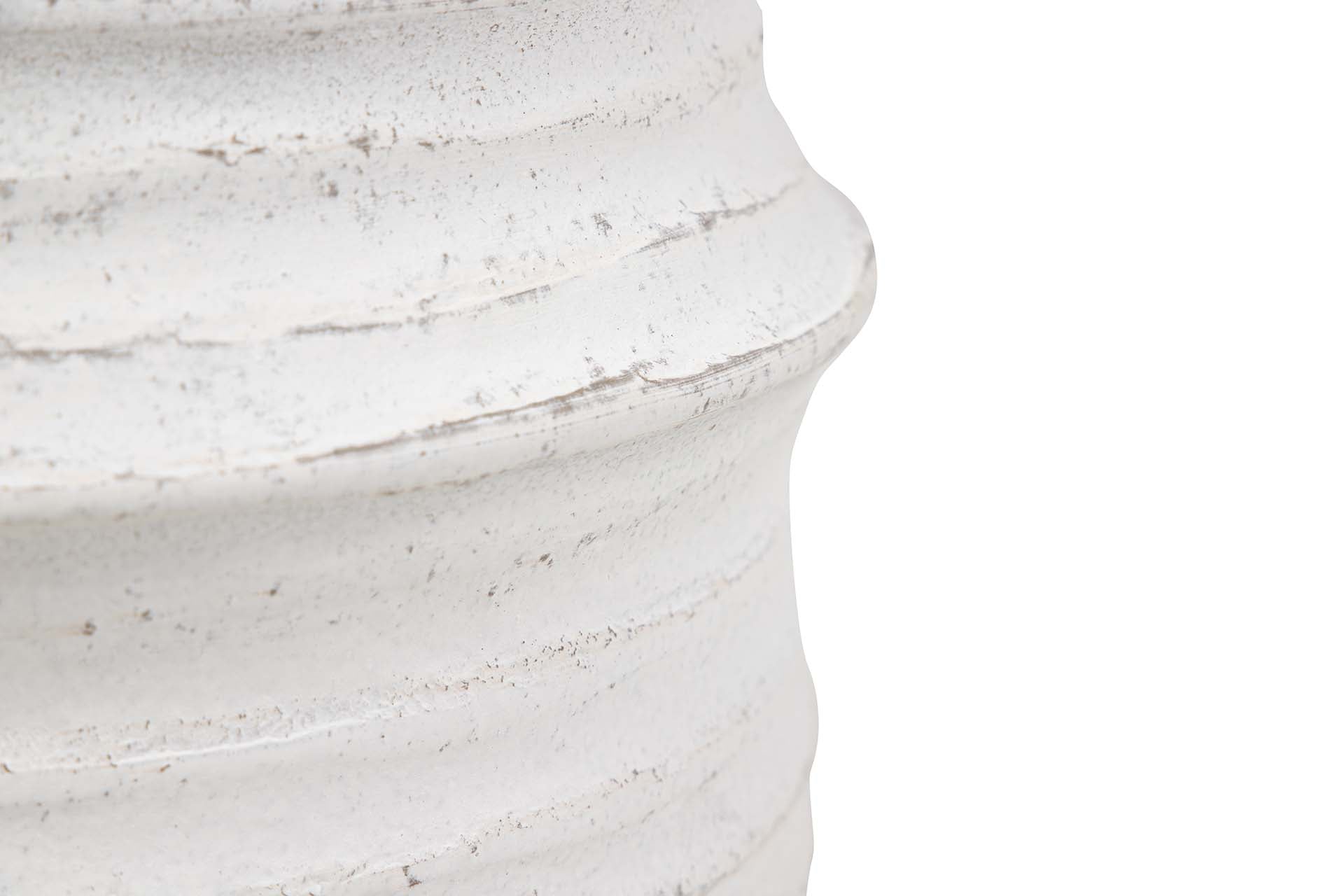 VASO DE CERÂMICA BRANCO 23x23x19 CM