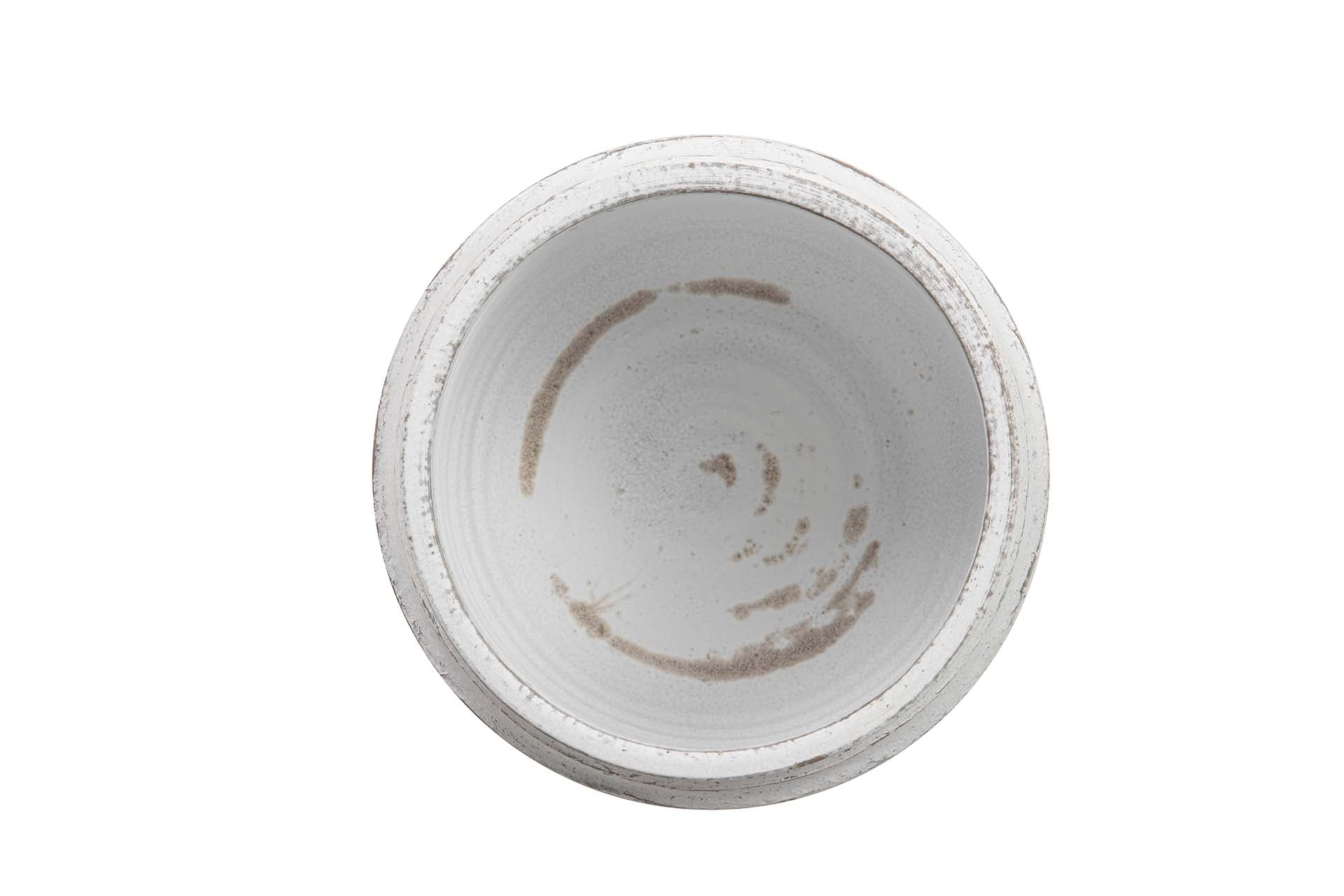 VASO DE CERÂMICA BRANCO 23x23x19 CM