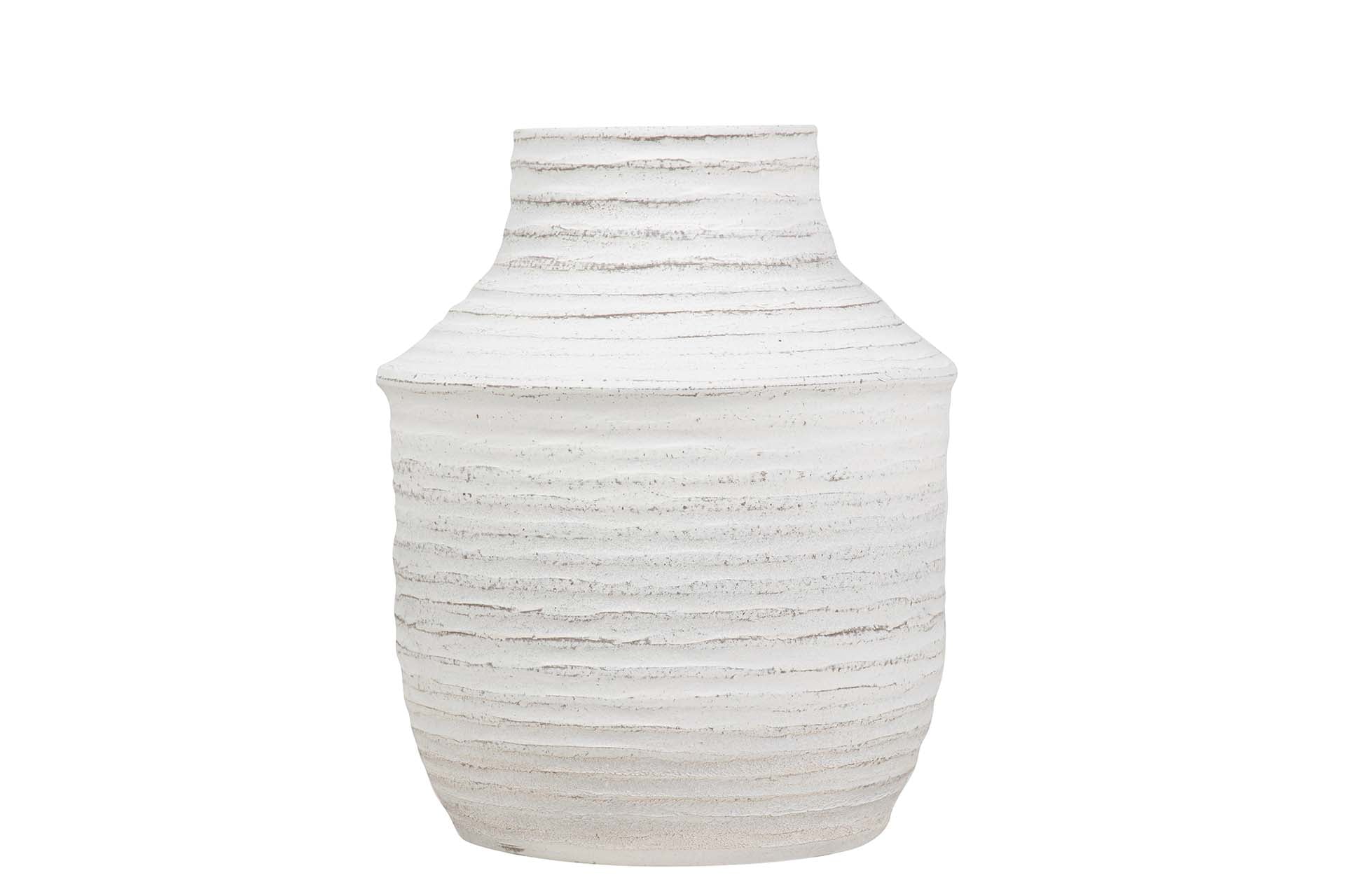 JARRON CERAMICA BLANCO 35x35x40 CM