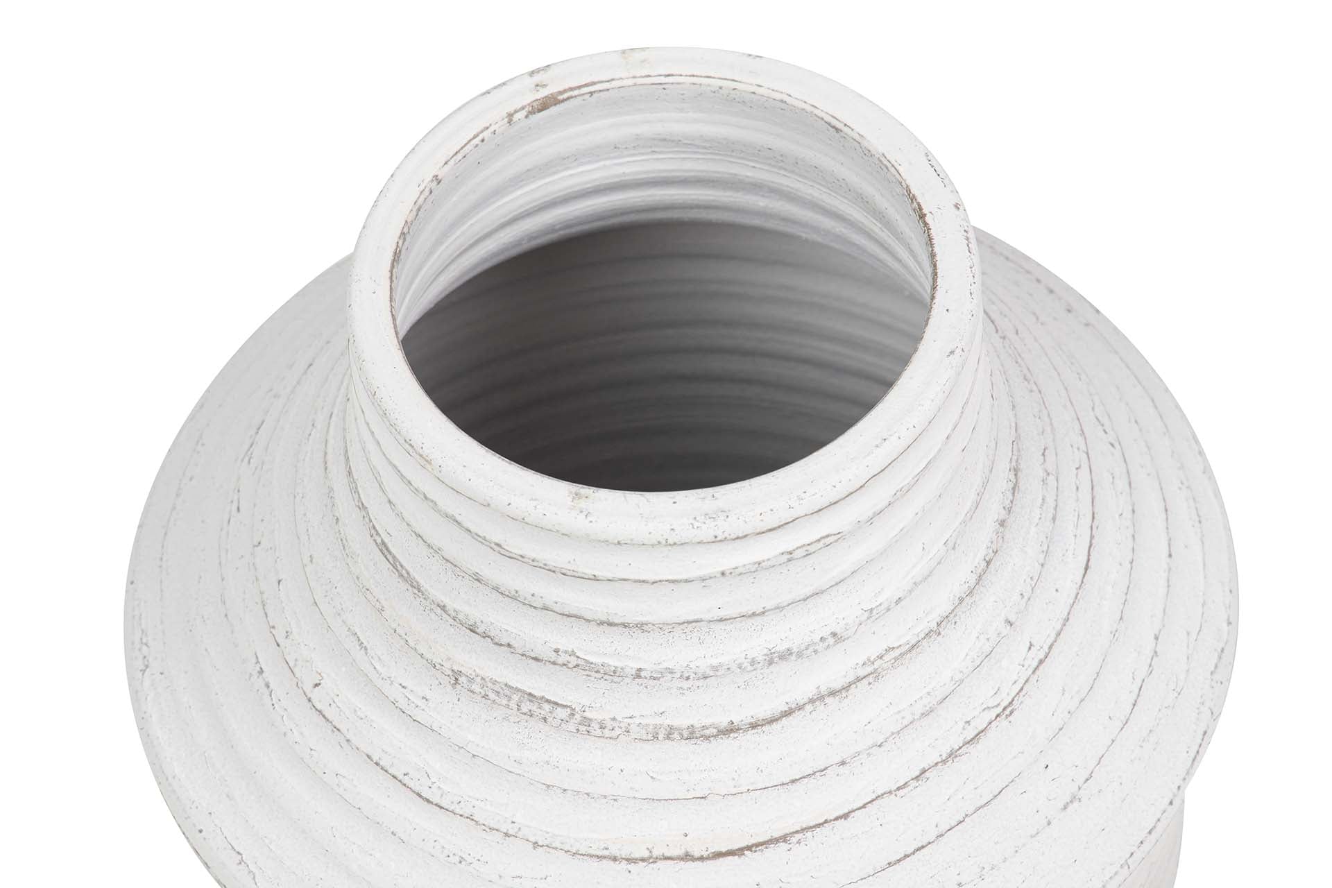 JARRON CERAMICA BLANCO 35x35x40 CM